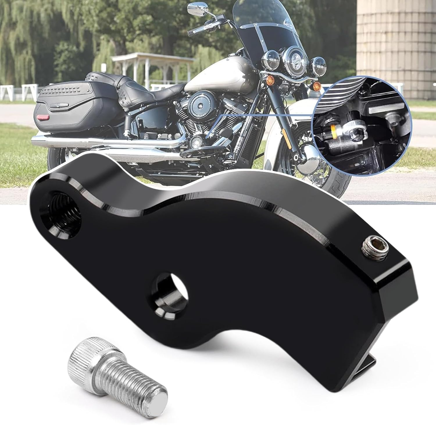 EZ Shift Neutral Gear Assist Bracket for Harley M8 2018-2025 Touring 2018-2025 Softail Breakout Motorcycle Black image number 4
