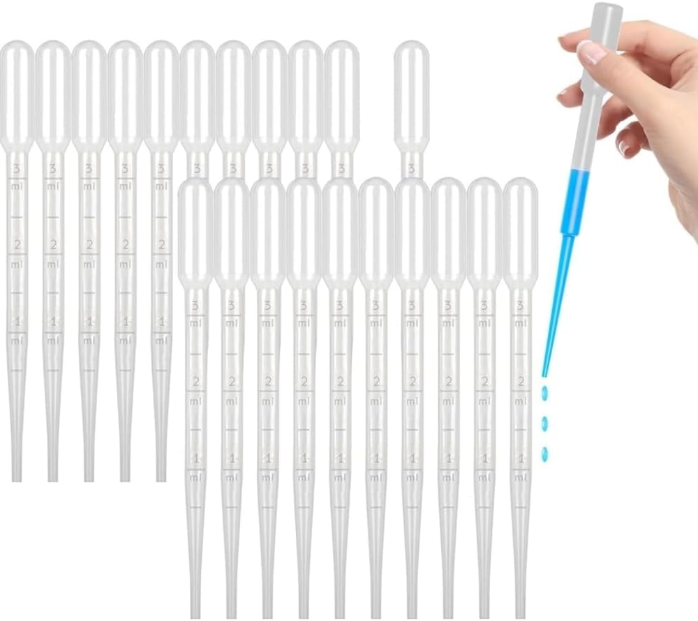 Dropper, 200Pcs Transparent Pasteur Graduated Dropper, for Laboratory Liquid Transfer Essential Oil Makeup Tool Transfer Liquid Device 3Ml image number 5