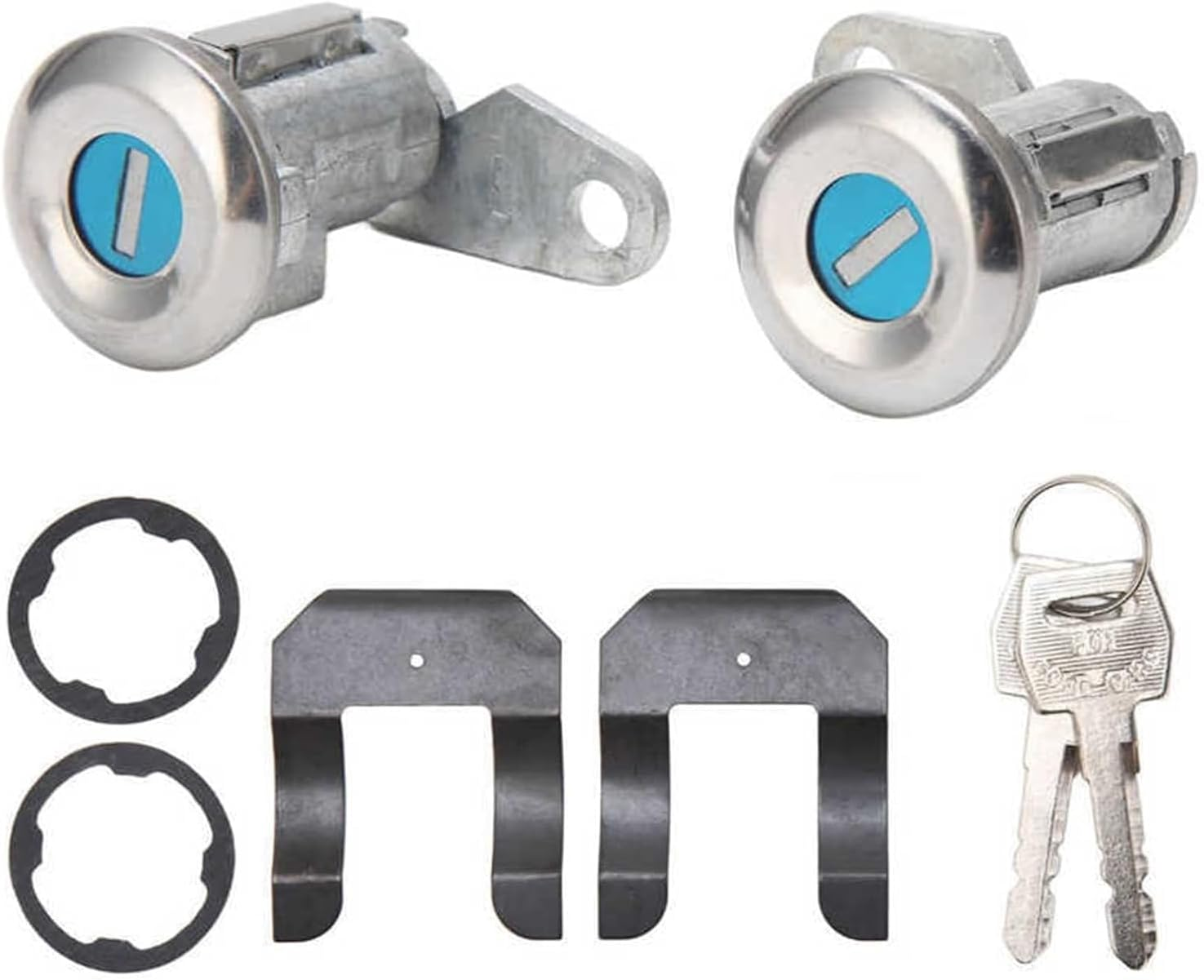 2 Set Door Lock Cylinder 5070001 anti Theft with Keys Car Ignition Switch Replacement Fit for Ford Truck F100 F250 F350 Metal Door Lock image number 5