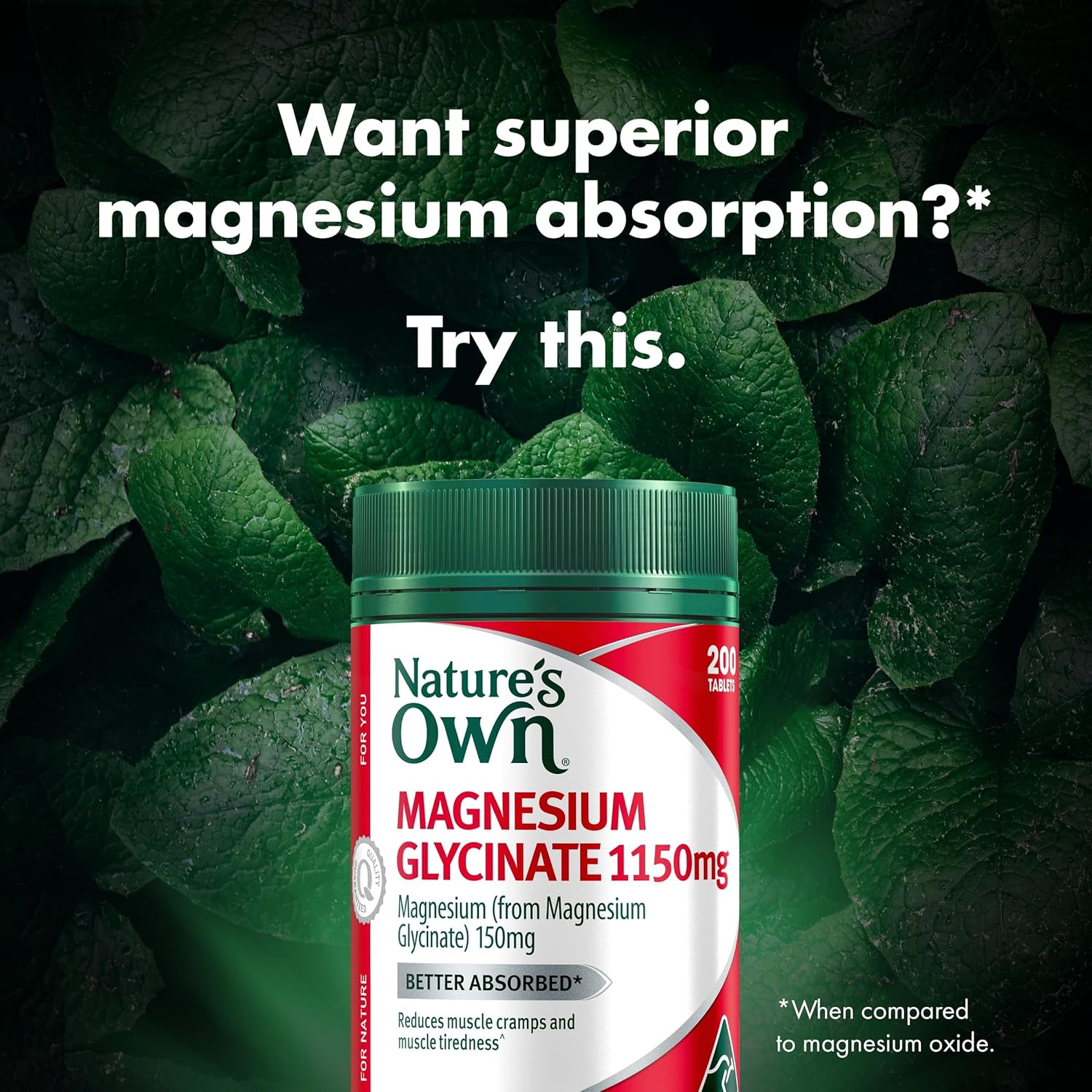 Nature'S Own Magnesium Glycinate 200 Tablet image number 4