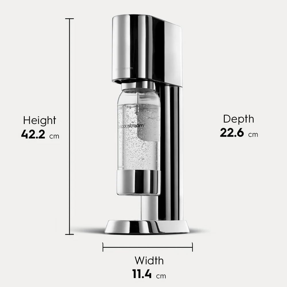 Sodastream - Enso Stainless Steel Sparkling Drink Maker | the Harmony of Form and Function | Quick Connect CO2 | Eco-Friendly Reusable Bottle | Stylish Kitchen Appliance - Sand image number 5