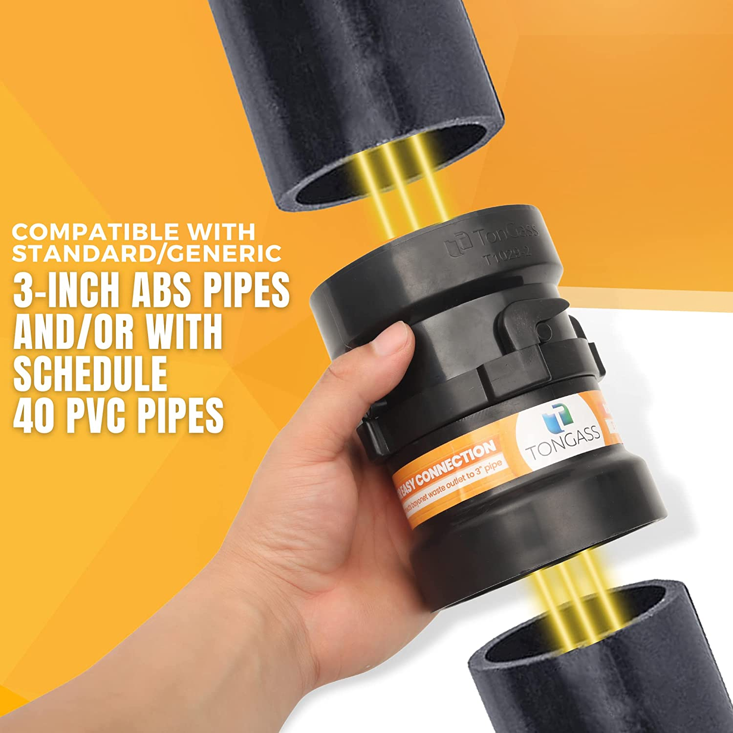 Tongass (Combo Pack) RV Sewer Hose Fitting Adapter to PVC, RV Sewer Connection & RV Sewer Termination Adapter - 3" Hub X Bayonet Hooks image number 1
