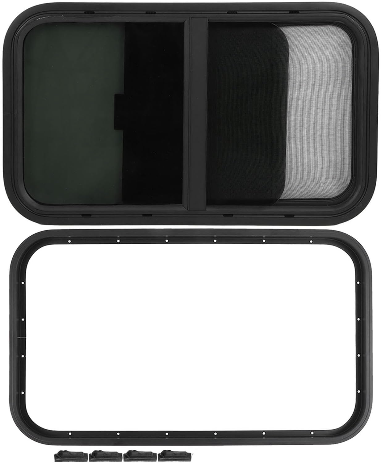 Replacement of the Tempered Glass RV Window with a Trailer Screen, Privacy for Recreational Vehicle Owners image number 2