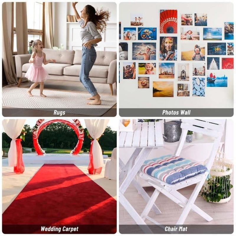 Strong Adhesive Double-Sided Mesh Tape, 2 in &times; 66 FT (20M) High Sticky Clear Tape, Fabric Tape Heavy Duty for Fixing Carpet, Rug, Cushion, Poster, DIY Crafts image number 3