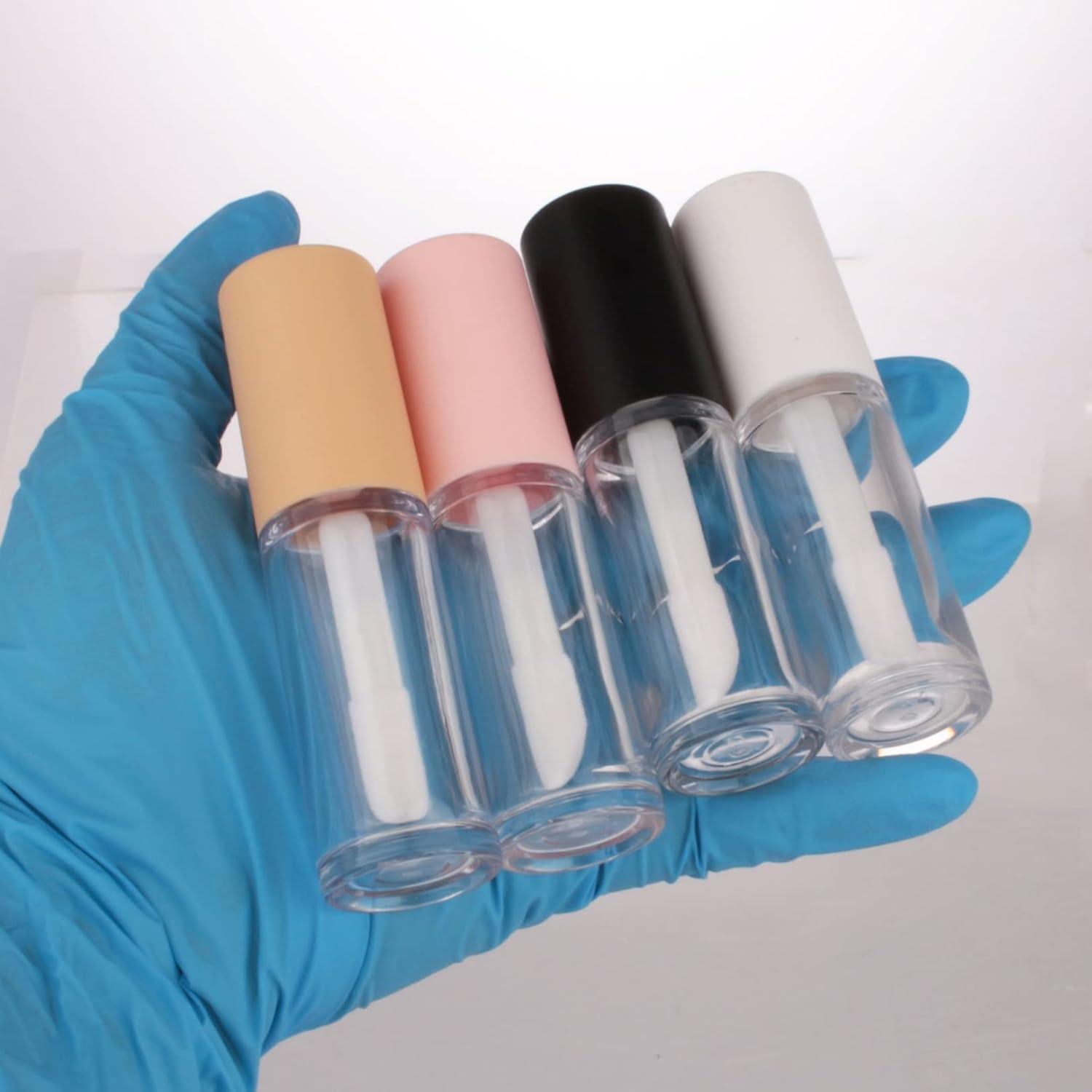 COSIDEA 15PCS Empty PETG Big Doe Foot Wand Lip Gloss Tubes 10Ml 0.33 OZ Pink Lipgloss Tube with Thick Brush Applicator for Castor Oil Tint DIY Concealer Tube Packing image number 5