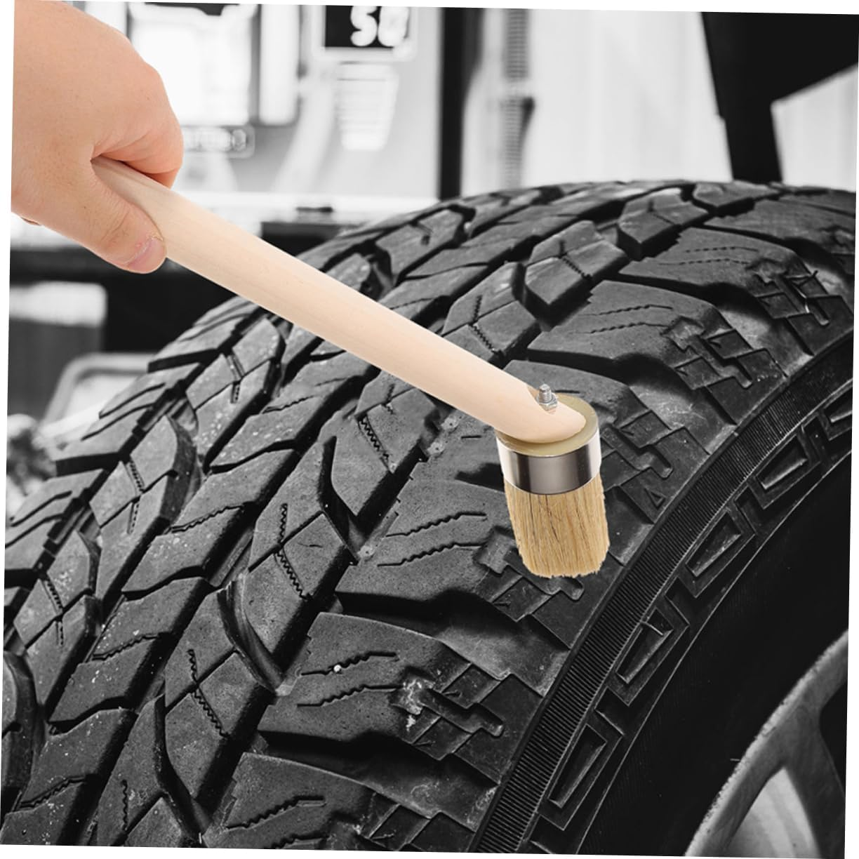 HOODANCOS 3Pcs Tire Grease Applicator Brushes with Ergonomic Handle for Automotive and Repair Mechanic Tool for Cars Trucks and Motorcycles image number 5