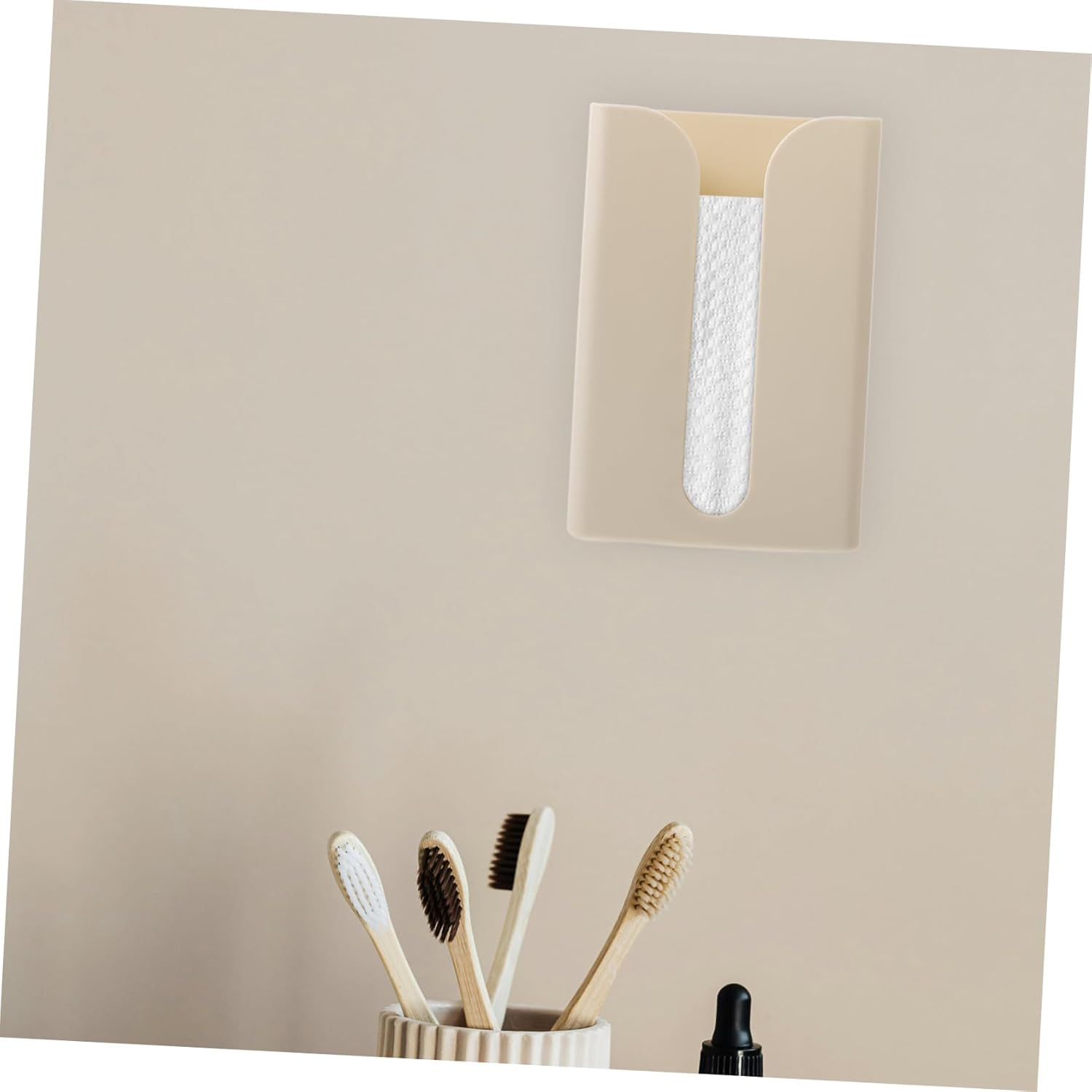 Wall-Mounted Tissue Box Wipes Container for Home Storage Organization Paper Towel Holder image number 3