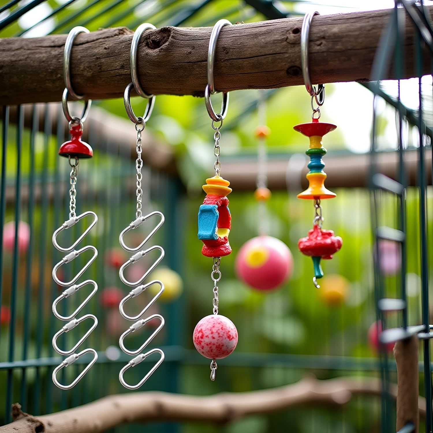 Pchnfei 10-Pack Parrot Toy Hook Stainless Steel Parts Heavy Duty Metal Hooks Suitable for Most Bird or Small Animal Hanging Toys Parrot Bird Toy Hooks Metal Stainless Steel Parts DIY Bulk image number 5