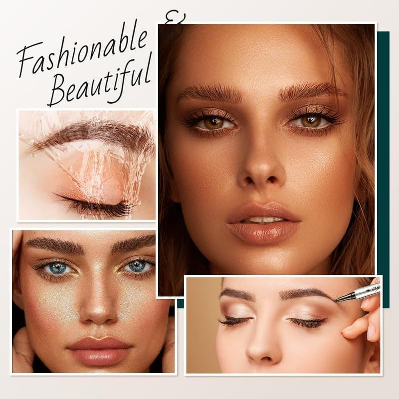 MKUCCD 2024 New Magic 3D Waterproof Microblading Eyebrow Pencil, Upgraded Contouring Pen with 8 Tipped Precise Brow Pen for Natural Fine Strokes image number 3