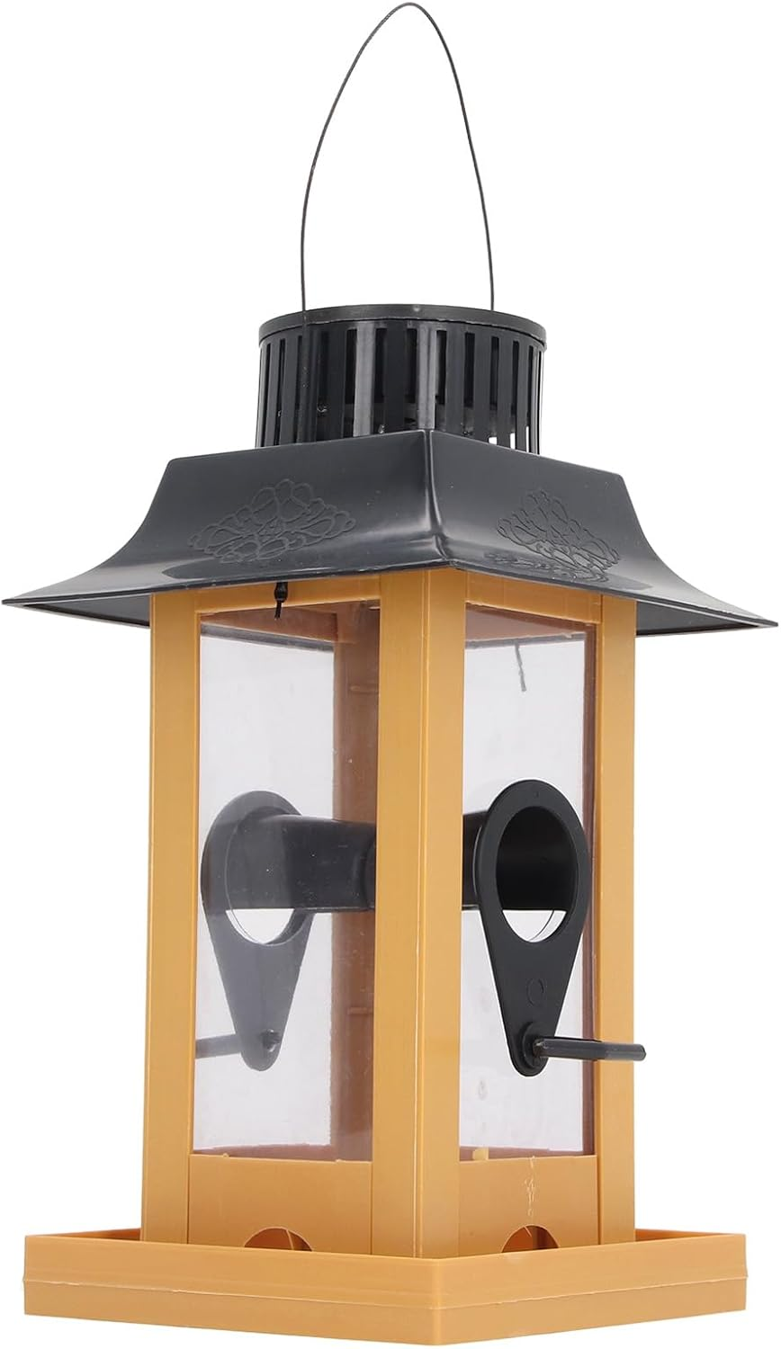 Solar Light Bird Feeder Easy Refill Long Lifespan Decorative Outdoor Hanging Lighthouse Birdfeeder for Backyard Patio image number 4