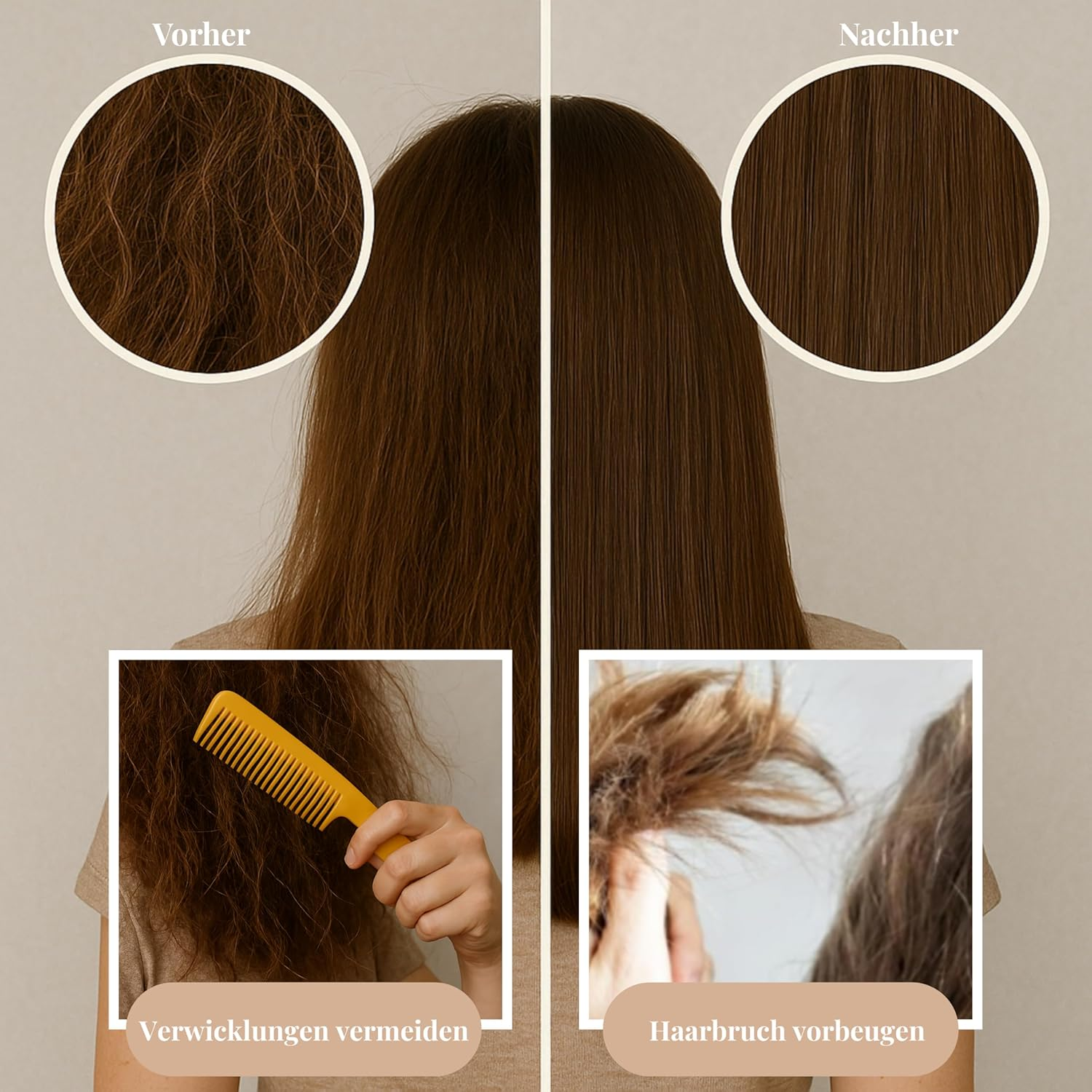 Silk Bonnet for Sleeping with Clip Suitable for All Sizes & Hair Types - Protects Hair from Breakage & Split Ends | Retains Curl Shape, Saves Time While Styling | Flortree (Champagne) image number 2