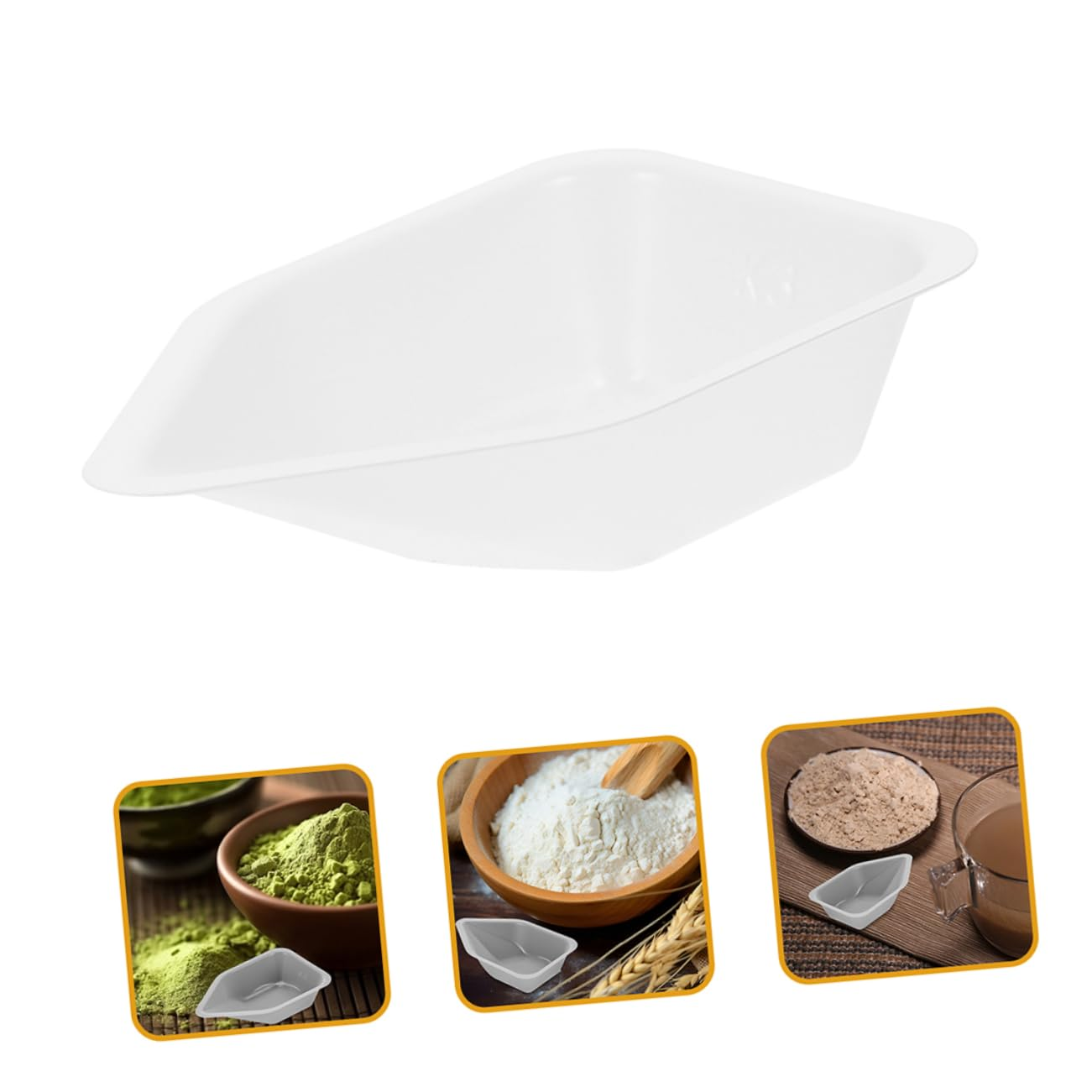 SOLUSTRE 10Pcs Plastic Weighing Dish Weighing Trays Food Scale Laboratory Weigh Boat Small Plastic Tray for Powder Epoxy Crafts image number 5