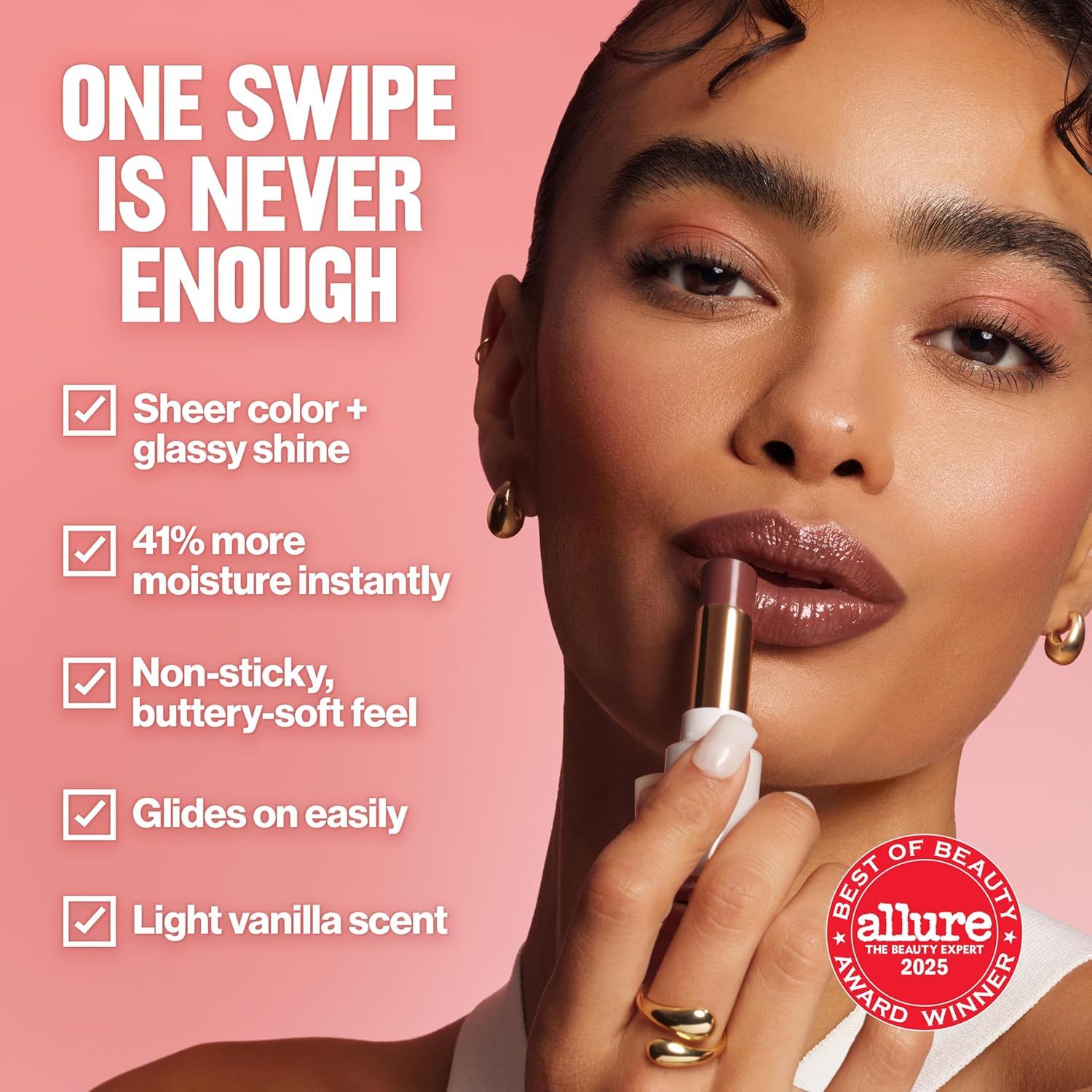 Revlon Super Lustrous Glass Shine Balm, Glossed up Rose image number 2