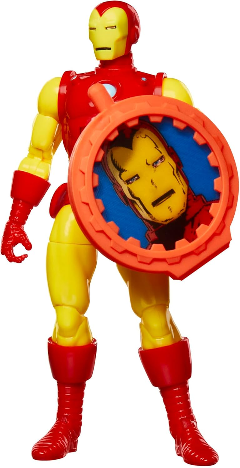 Marvel Legends Series Iron Man, Avengers Retro Marvel Comics Secret Wars Collectible 6 Inch Action Figure with Shield image number 5