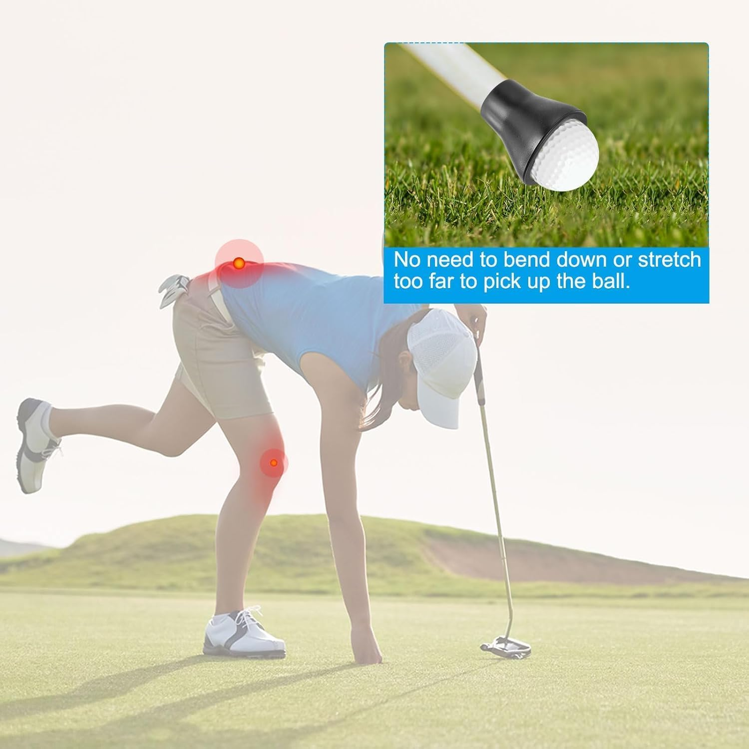 Liyquint 2 Pack Pickleball Ball Retriever Suction Cup ，Ergonomic Ball Picker Upper for Paddles, Portable Pickleball Accessories with Strong Suction, Easy Pickup Grabber for Training Games image number 5