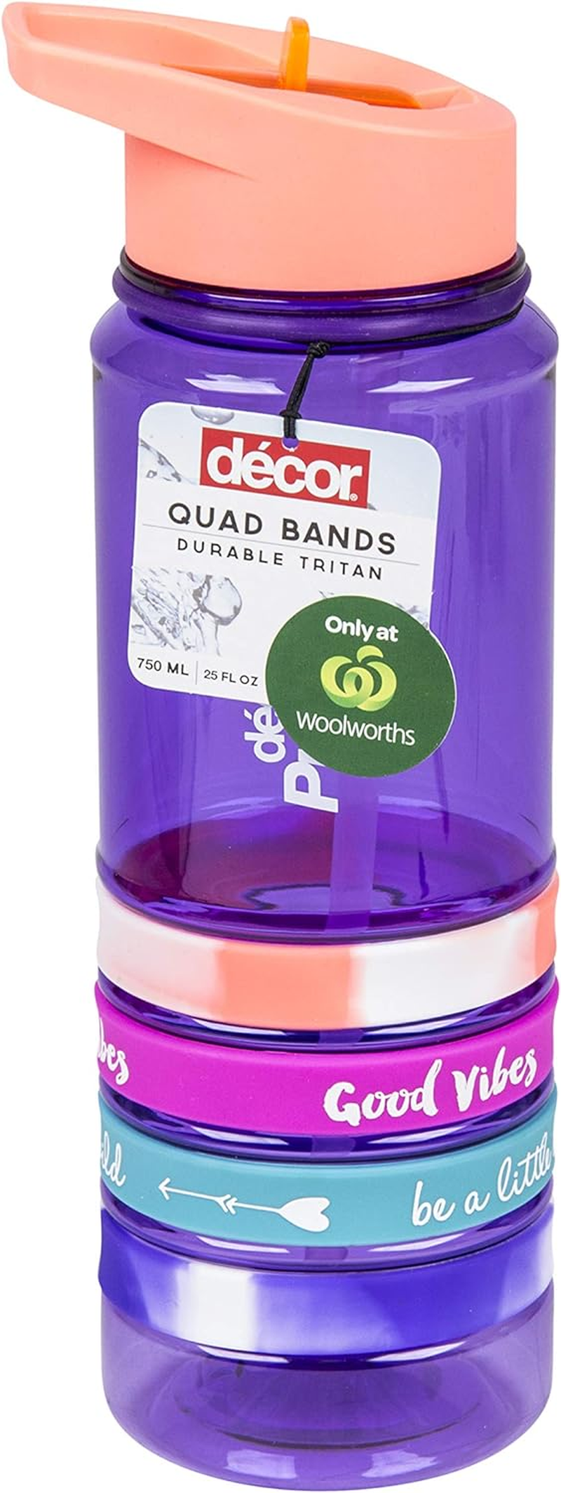 Decor Quad Band Water Bottle Tritan, 750 Ml, Assorted image number 4