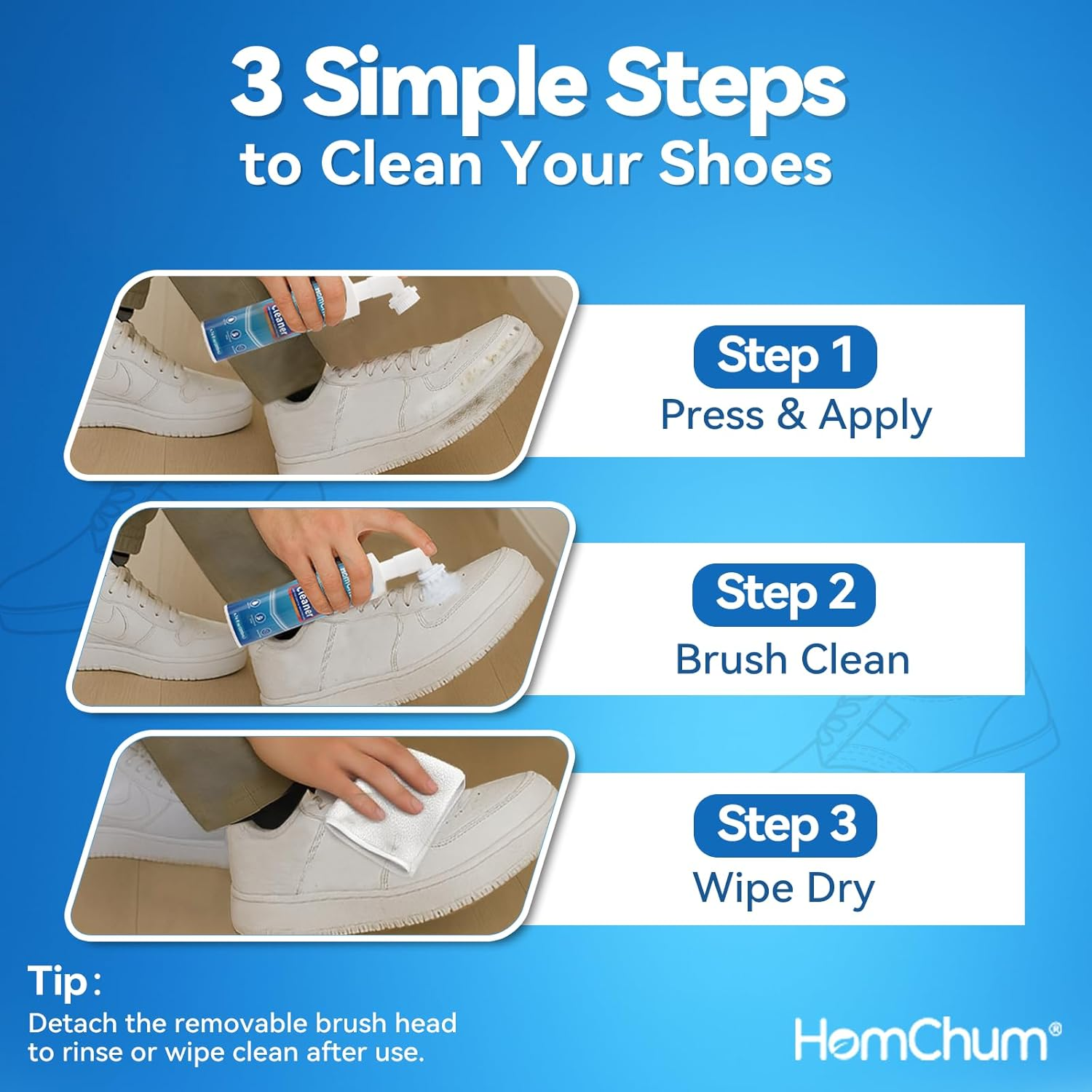 Sneaker Cleaner Shoe Cleaner Shoe Cleaning Kit Water-Free Foam, 6.8 Oz image number 6