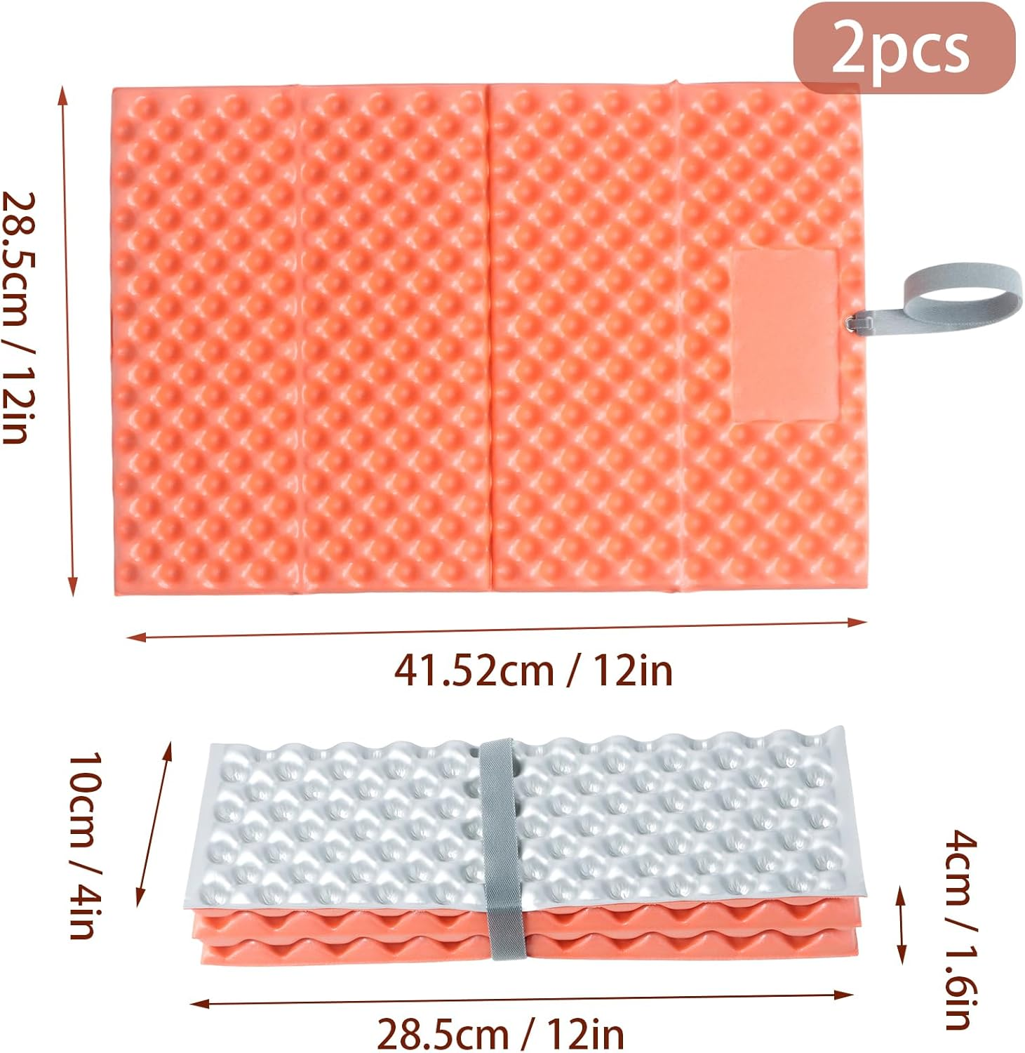 2PCS Folding Foam Mat Camping, Outdoor Foam Cushion, Waterproof Sitting Pad, Ultralight Hiking Sit Mat, Moisture-Proof Folding Seat Mat, Portable Foam Cushion for Camping Fishing Outdoor image number 1