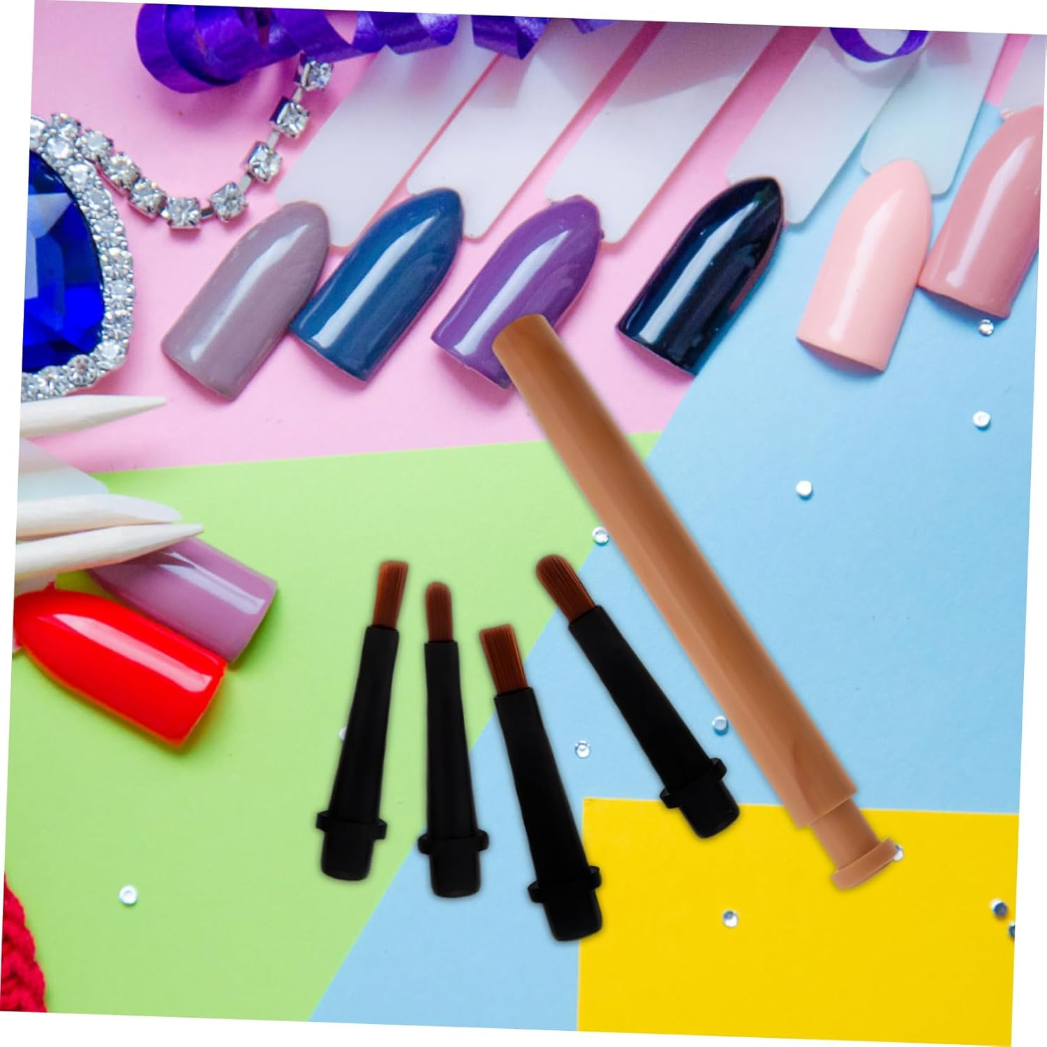 Baluue Nail Design Tools Kit Replaceable Brush Multi-Functional Nail Art Pens for Salons Technicians Easy Swapping for Efficient Manicure Process Stylish Design image number 4