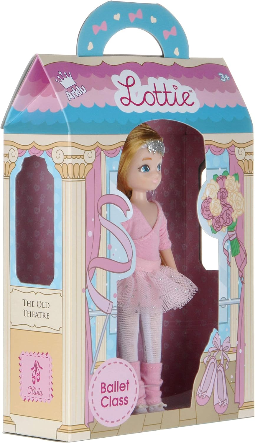 LOTTIE Ballet Class Doll &ndash; 7.5'' Ballerina Doll for Kids Age 3+ with Blonde Hair, Pink Tutu, Wraparound Cardigan, Ballet Shoes, Headband & Leg Warmers &ndash; Dance-Themed Doll Playset image number 4