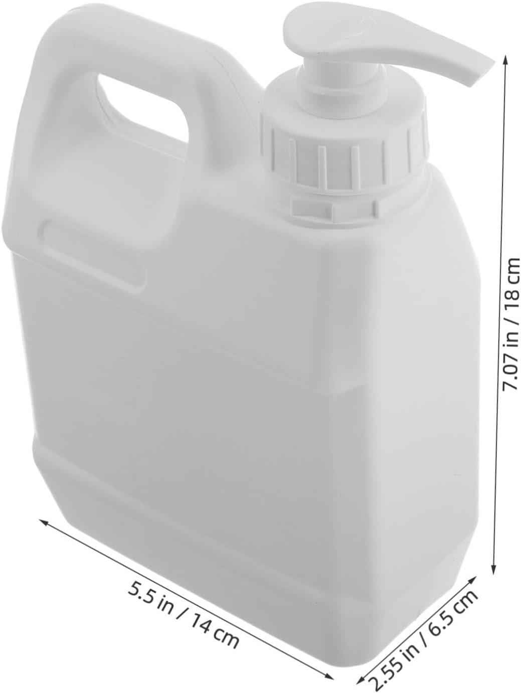 TINEASUR 1L Shampoo Dispenser Pump Bottle White Square Plastic Shampoo and Conditioner Container Pump for Travel and Home Bathroom image number 4