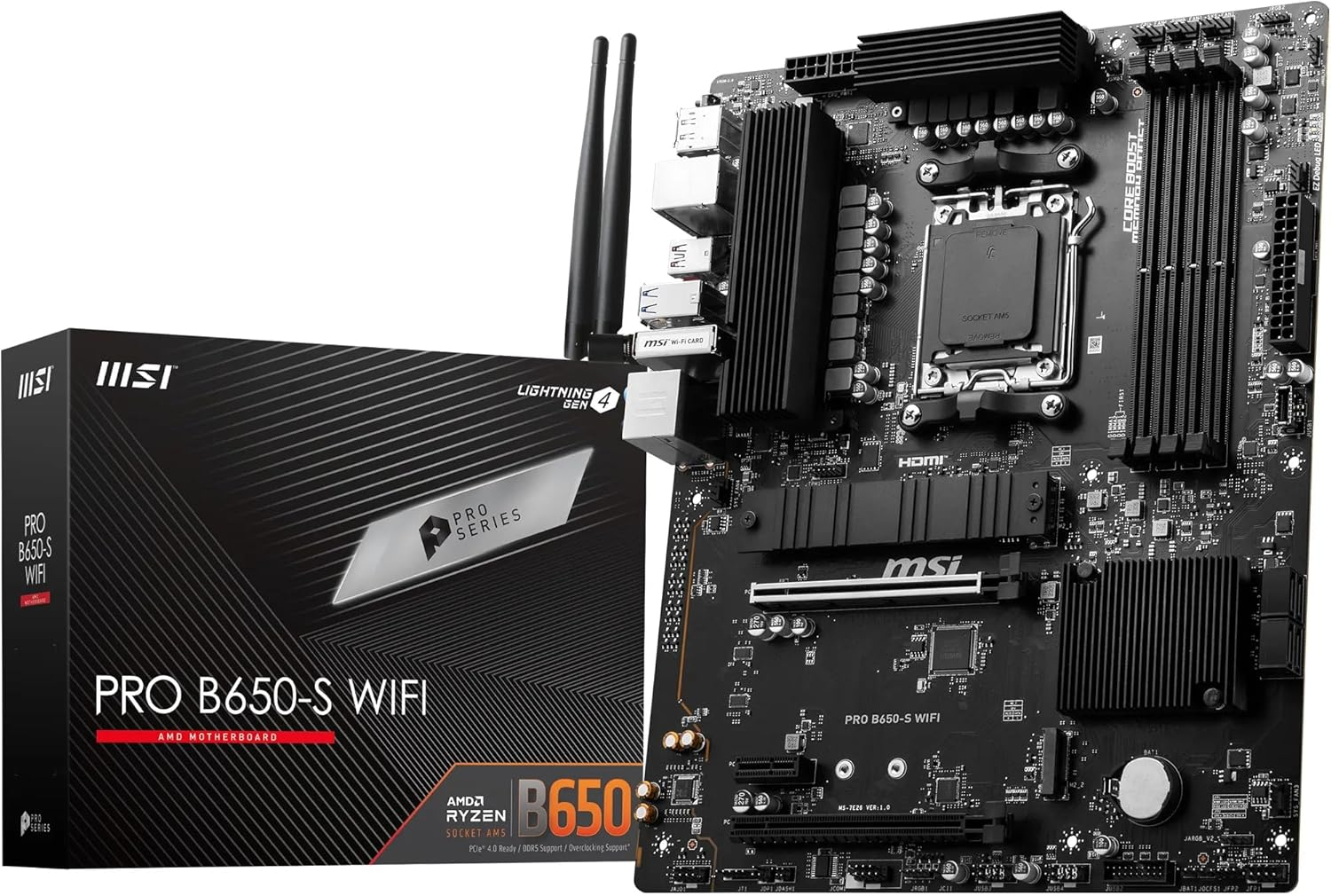 MSI AM5 ATX PRO B650-S WIFI DDR5 Motherboard image number 6
