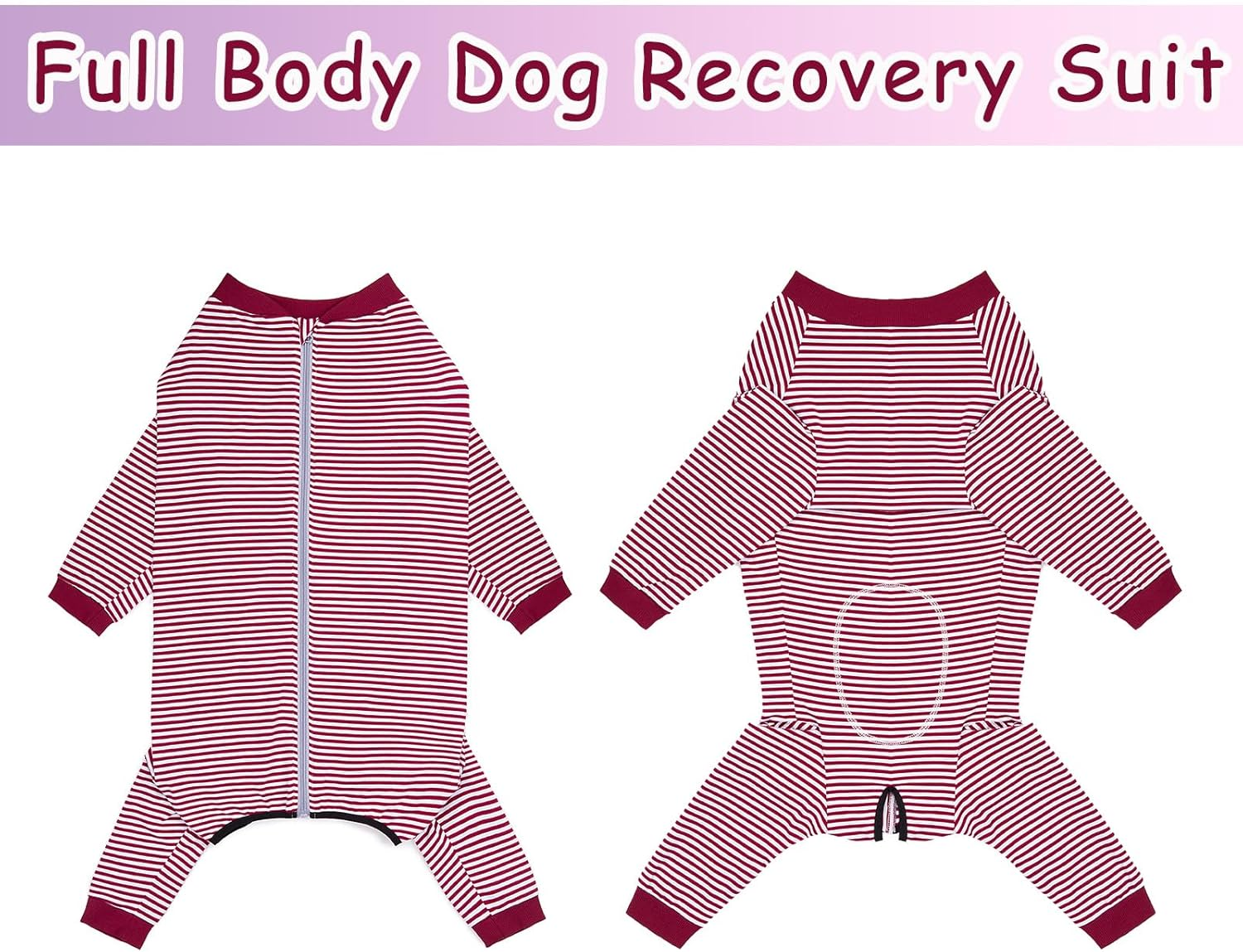 Axcimond Dog Bodysuit with Legs for Large and Medium Dogs Surgical Body Dog Castration Male Dog Bodysuit after Surgery with Zip Dog Onesie Full Body Leak Protection Dog Collar Alternative image number 4