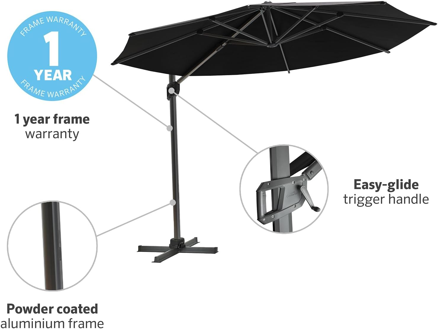 Mindil 3.5M round Cantilever Umbrella image number 2