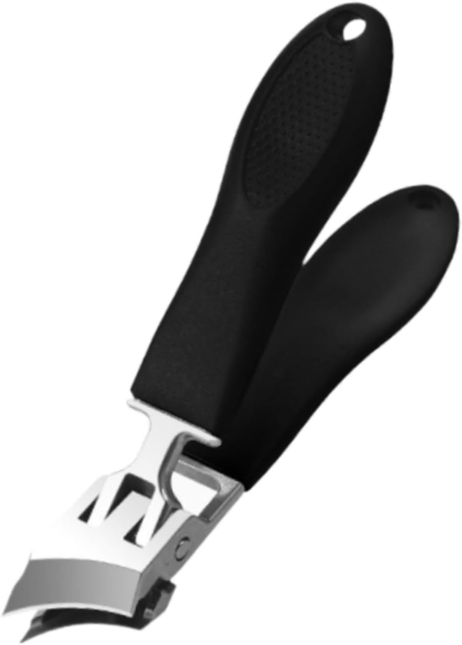 Angled Nail Clippers, Wide Opening for Elderly, Large - Stainless Steel Nail Clippers for Men, Thick Nails, Black image number 1
