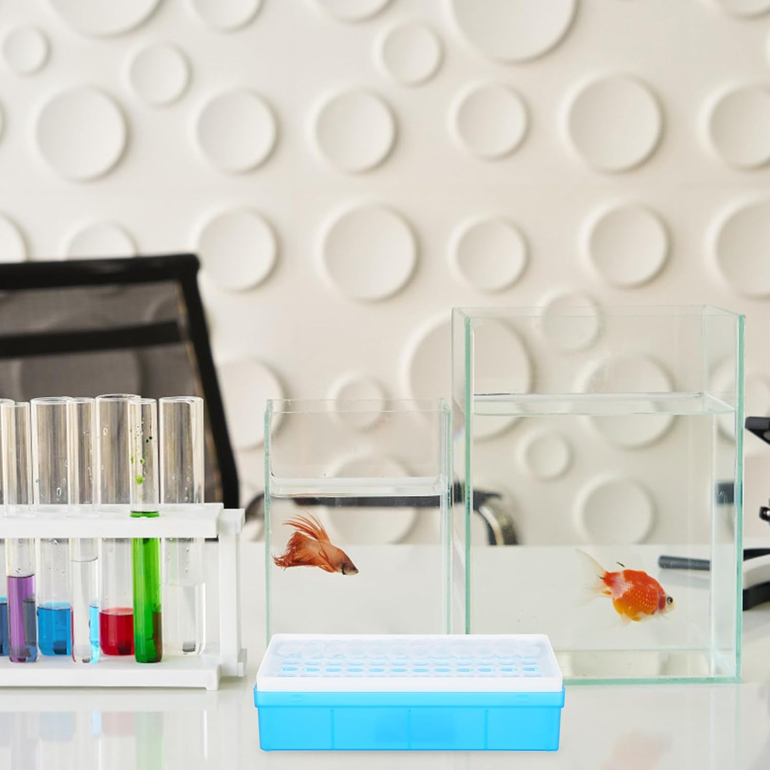 VALICLUD Brine Shrimp Hatchery Tube Storage Box Set with Droppers, Plastic Artemia Hatching Tool Kit for Fish Breeding and Aquarium Use, 2Pcs Collection Tubes for Aquatic Pets