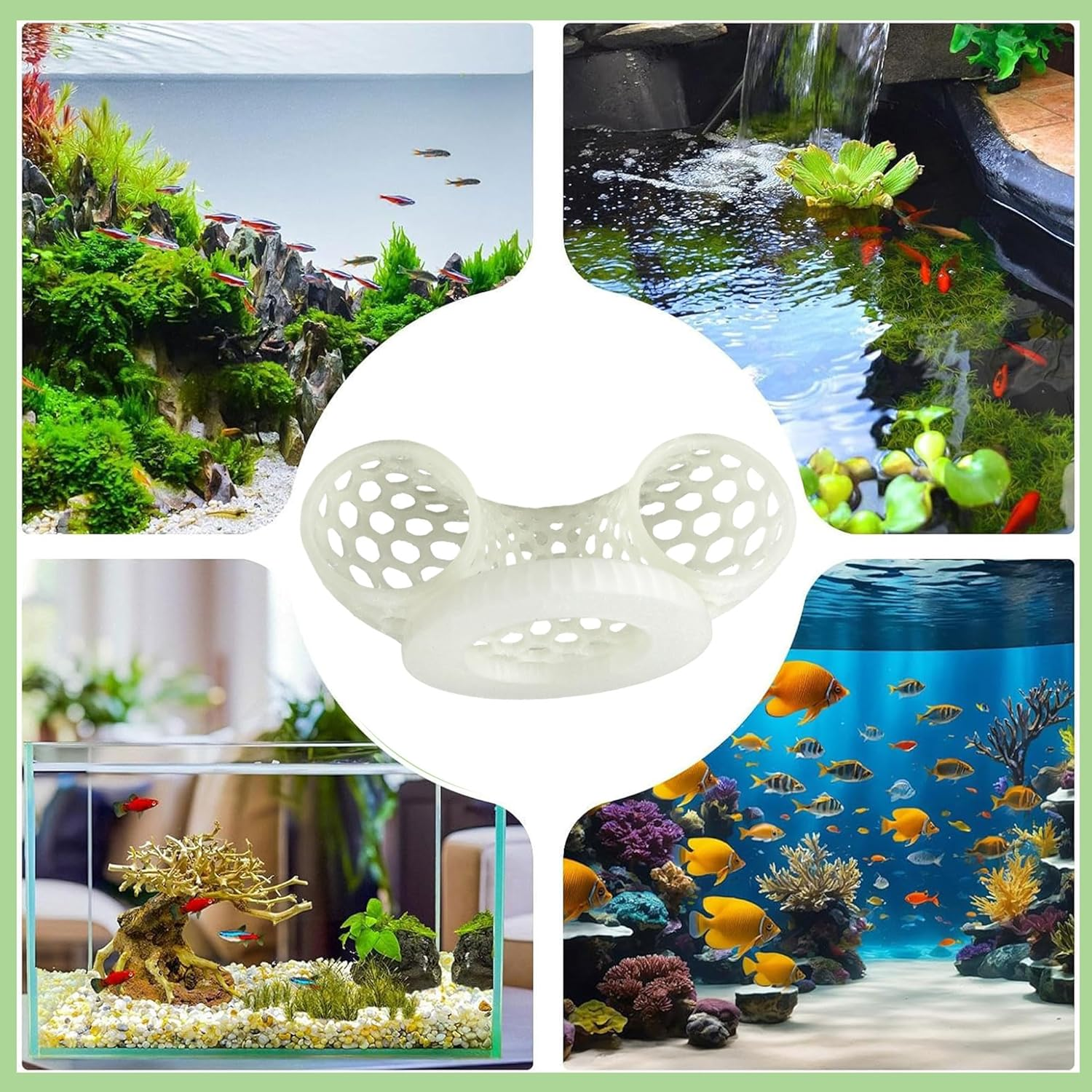 Hayaww Betta Tunnel Floating Betta Hiding Cave Hollow Betta Fish Tunnel Aquarium Decorative Cave Betta Cave Lounge Fish Shrimp Hideout Shelter Aquatic Pets Shrimp Cave (A) image number 2