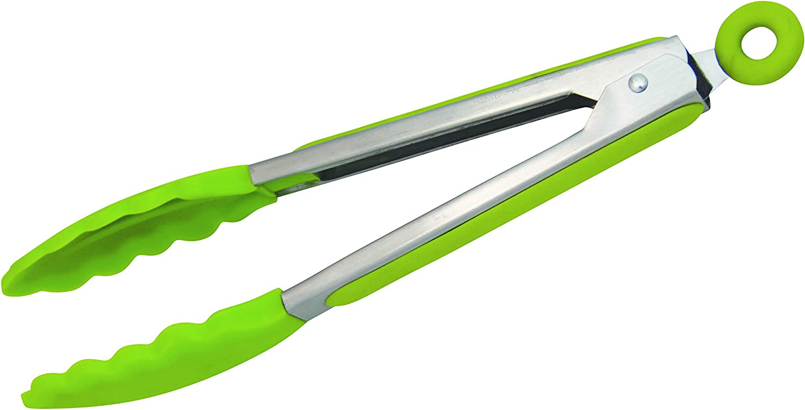 Avanti Silicone Tongs with Head and Grip, 23 Cm Size, Red