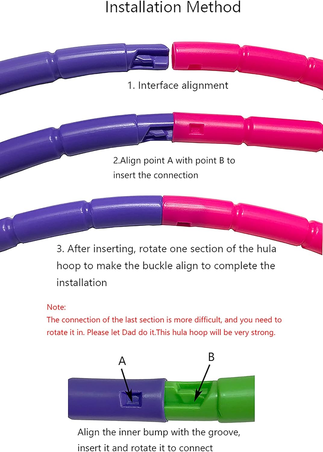 Hoola Hoop for Kids Detachable Exercise Children Hoopa for Sports & Playing image number 1