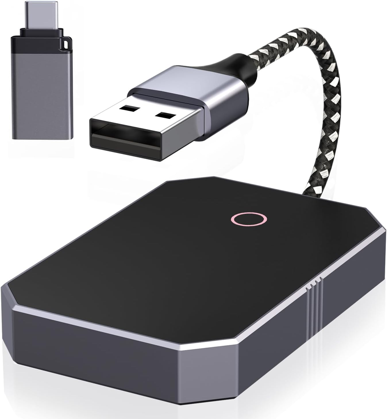 2-In-1 Wireless Carplay & Android Auto Adapter, Faster Converts Factory Wired to Wireless Car Dongle for Wirless Control Plug&Play Fit for Cars from 2015 & for Apple Ios 10+ & Android