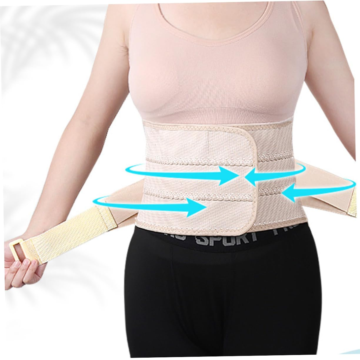 Postpartum Belly Wrap Band Breathable Shaping Corset with Support for and Waist Training during Fitness for Women Pink image number 5