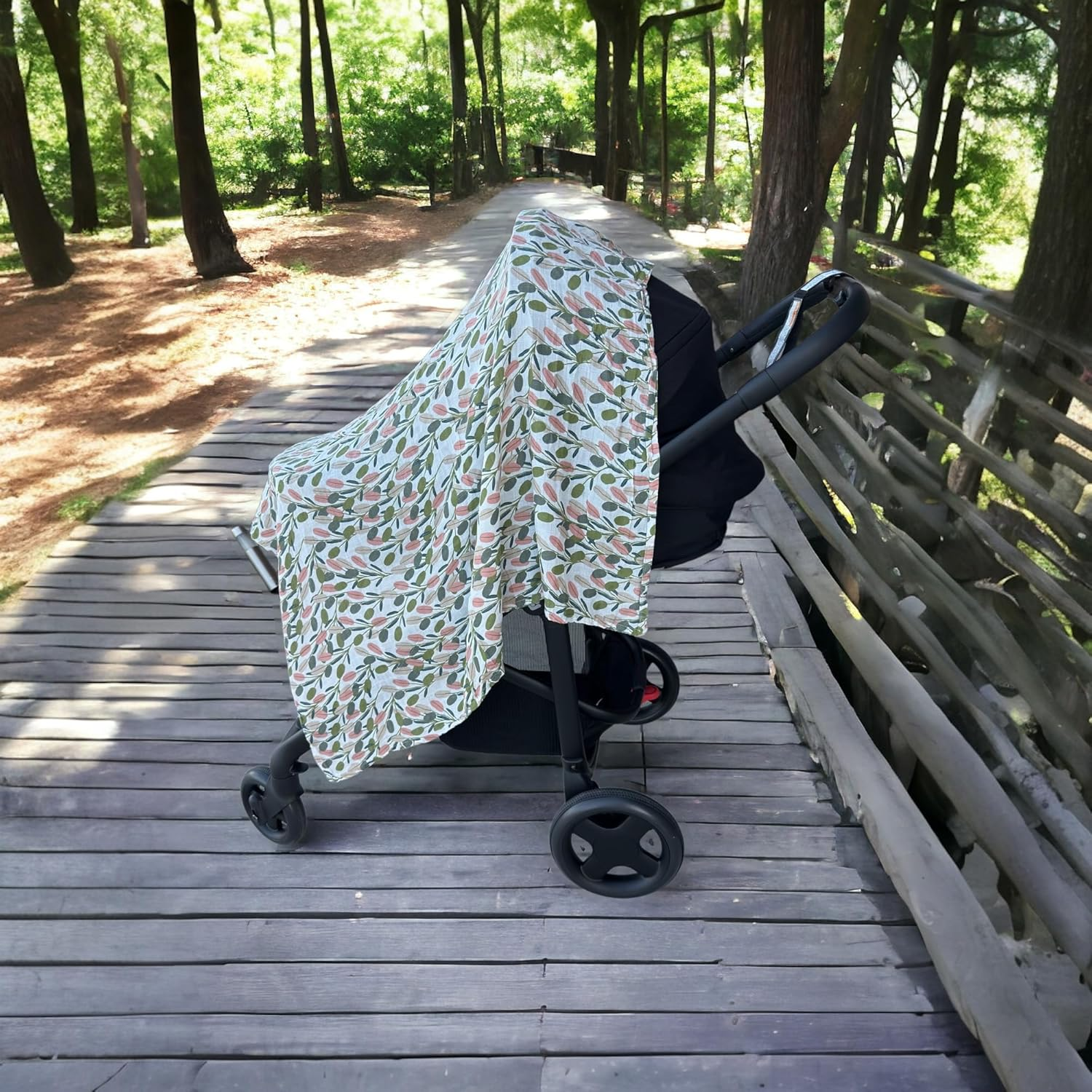 Baby Muslin Swaddling Wrap Nursery Essential for Boys and Girls 3 Pack Set Breathable Multi-Use Swaddle Blanket 70% Bamboo and 30% Cotton Super Soft Lightweight Ideal for Newborn 120X110Cm/47 X43 image number 5