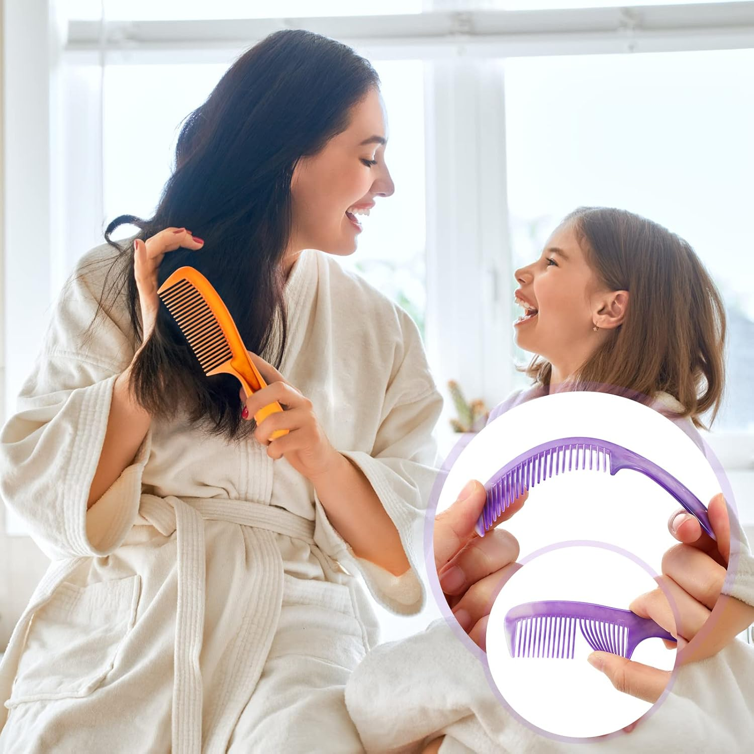 Nuogo 100 Pcs Individually Wrapped Hair Combs Disposable Hair Combs Bulk for Hotel Shelter Homeless Nursing Home Charity Church Gifts(Classic Style) image number 3