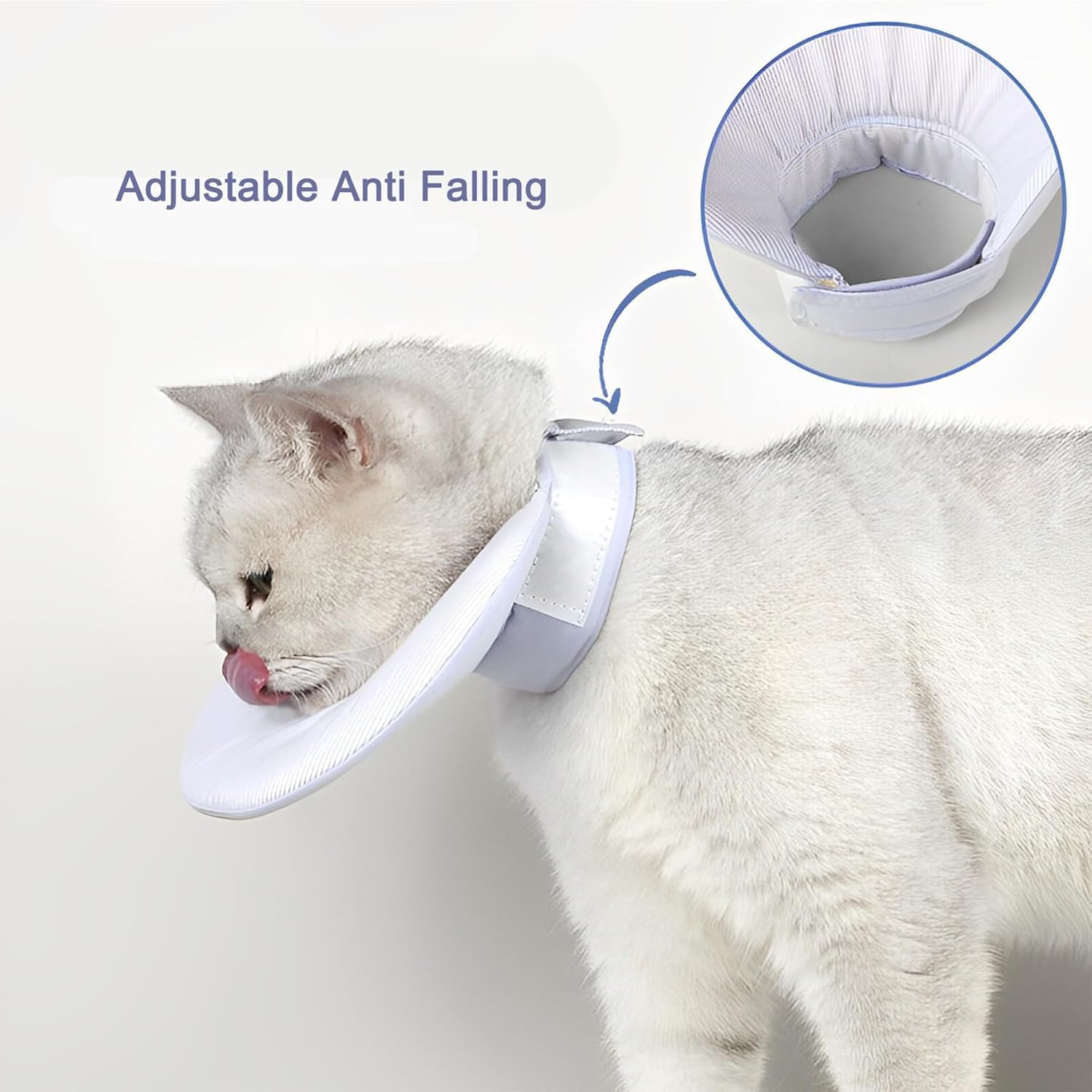 Cat Recovery Collar Soft,Cat Cone Collar Alternative,Neck Cone for Cat After, Collar for Cat Kitten Puppies (Blue, M) image number 3