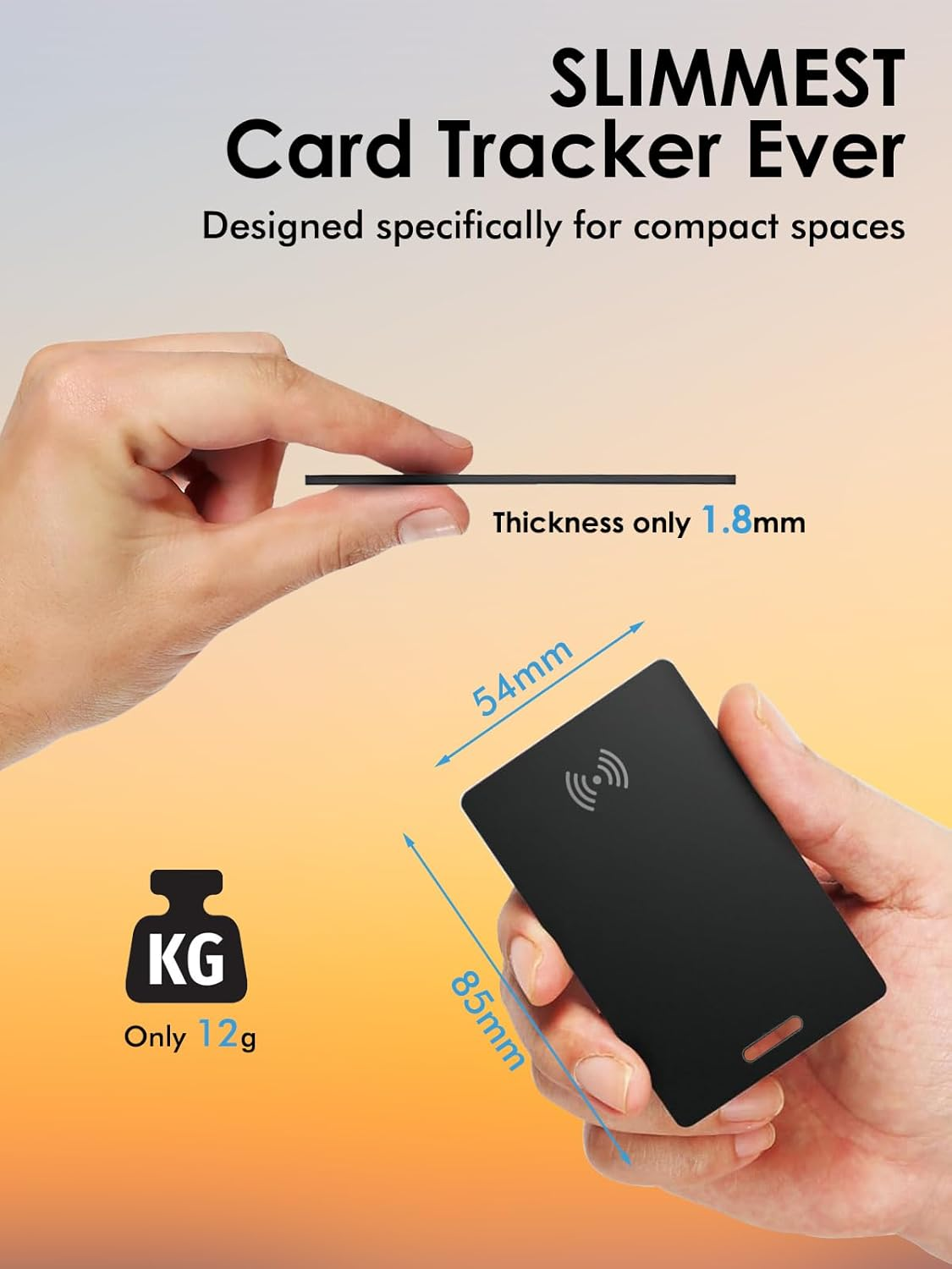 [2025 Android Card] Bluetooth Tracker Card for Android. Google Certified Wallet Finder/Item Locator Compatible with Google Find My Device App, Smart Tracking Card for Wallets, Keys, Backpack-Black image number 4