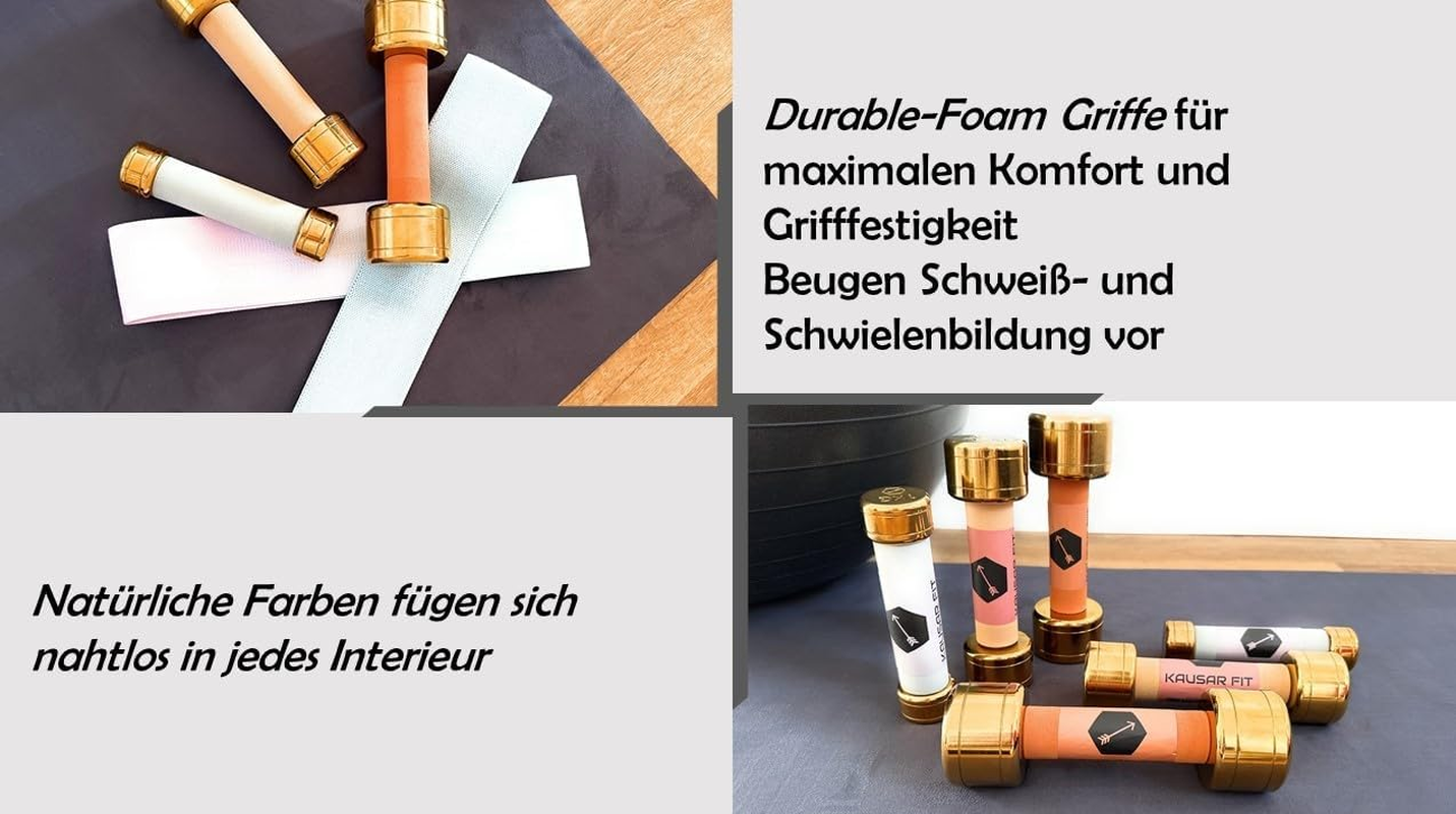 Kausar Fit Dumbbell Set - Luxury Dumbbells [Stylish Design] | Fitness Weights for Strength Training at Home Dumbbells 1 Kg | Choose Size Now... image number 5