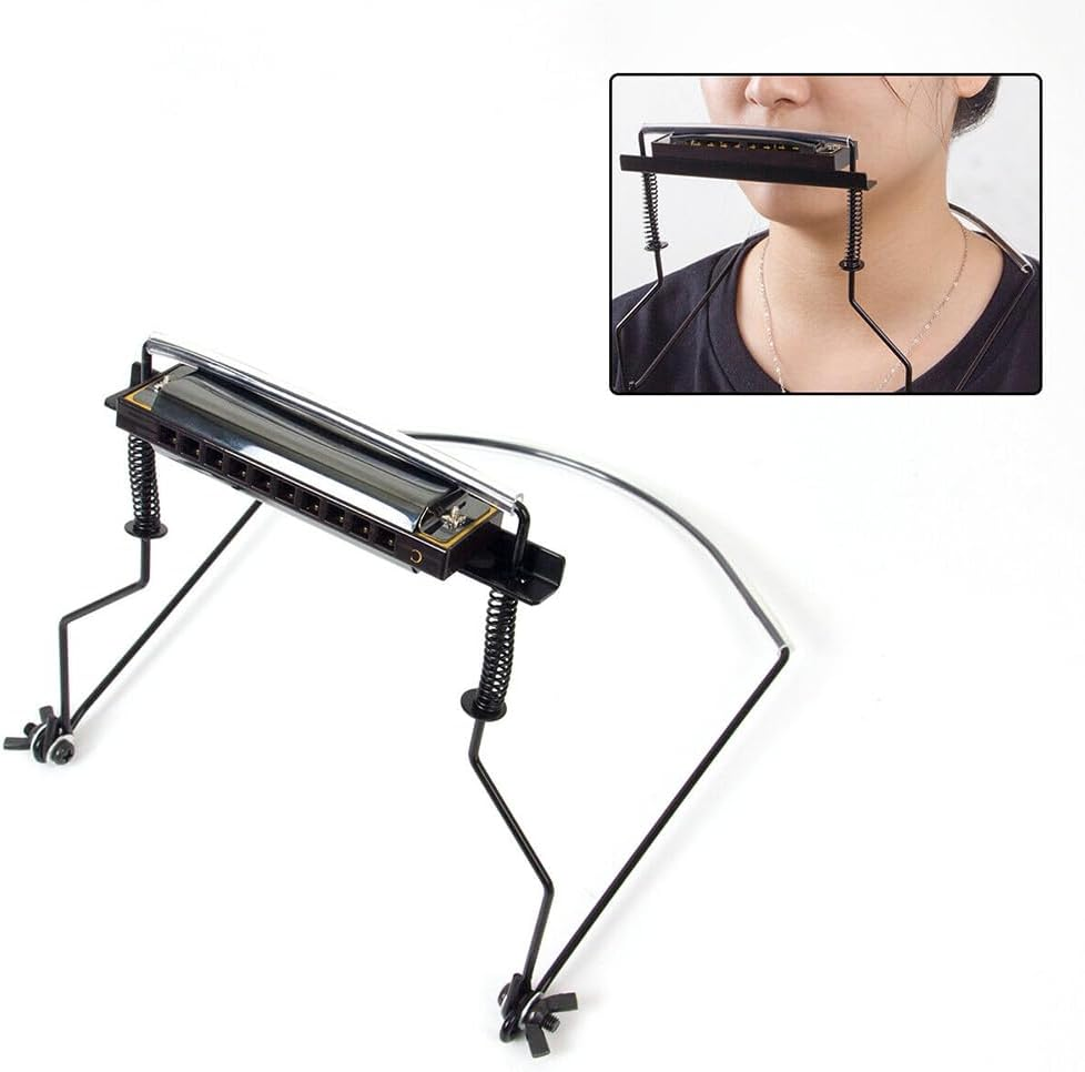 Harmonica Holder 10 Hole Harmonica Neck Harp Holder Protector Harmonica Set Harmonica Support Rack image number 5