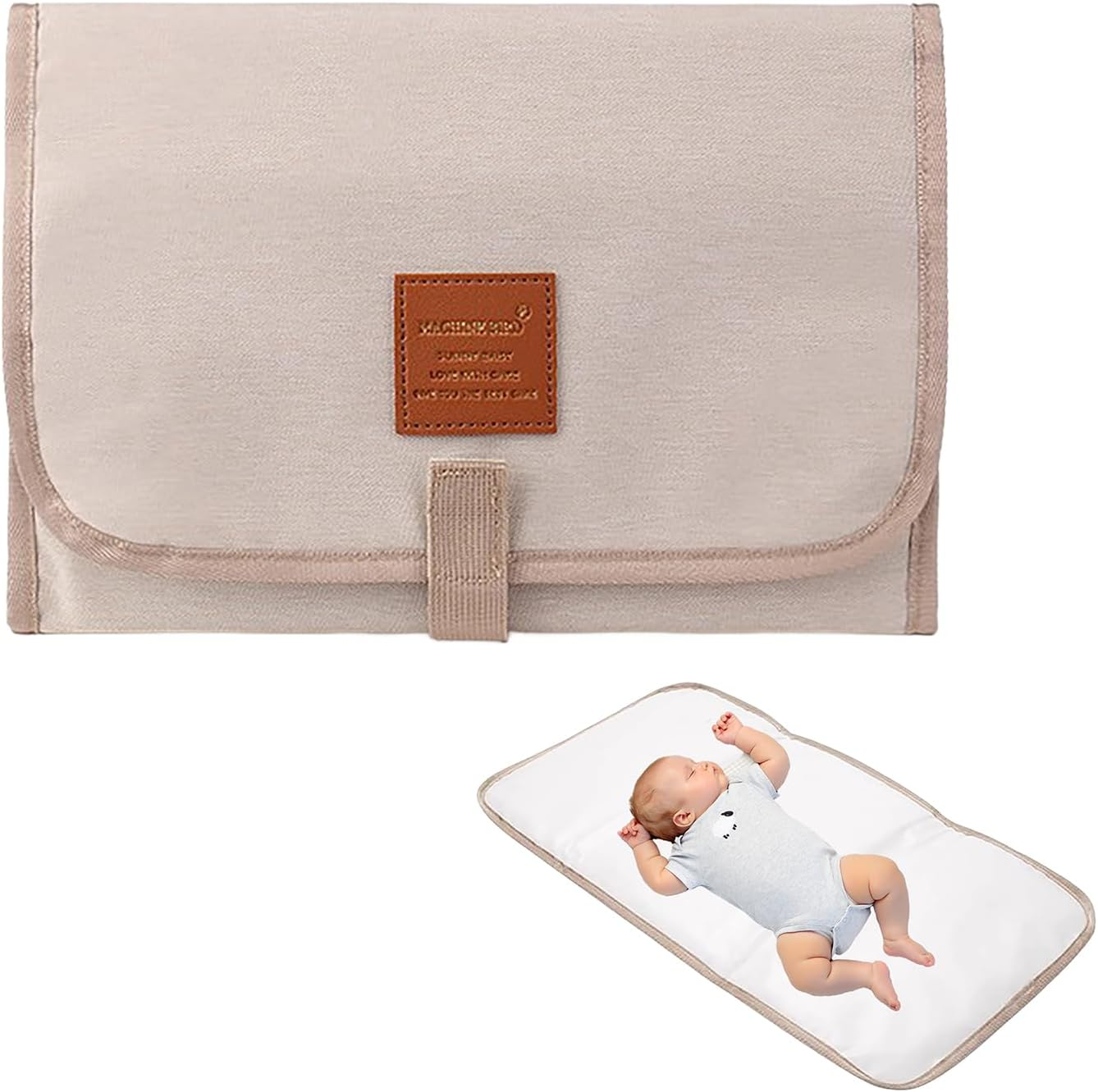 Wzenclave Changing Waterproof, Baby Pad for Foldable Travel, Portable Change Mat for Washable, Wipeable, Nappy Change Mat for Home Tra