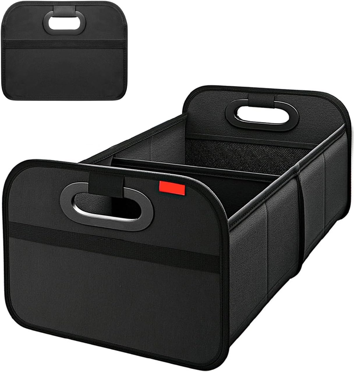 Trunk Organizer for Car, Portable Car Organizer Foldable Waterproof Auto Storage Bag Cargo Trunk Groceries Organizer, Car Accessories Universal for SUV, Truck, Van, Sedan (Black) image number 4