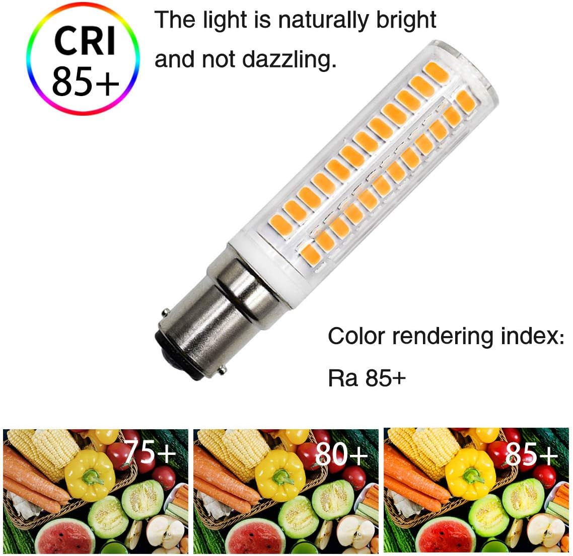 Dimmable B15D LED Bulbs, No Flickering, 6 W, Replaces 60-75 W, Halogen Bulbs, Warm White, 3000 K, 650 Lumens, 360&deg; Beam Angle, AC 220-240 V (Pack of 2) image number 1