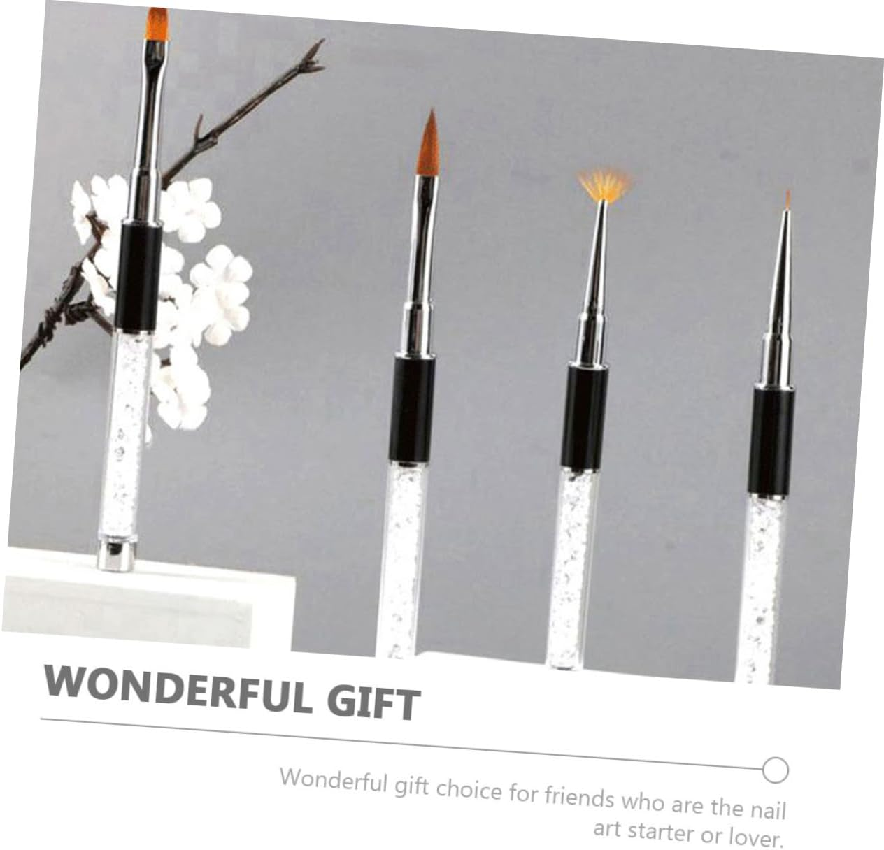 2Pcs Nail Art Brush Manicure Drawing Pen Nail Art Line Pen for Salon Supply Home Use