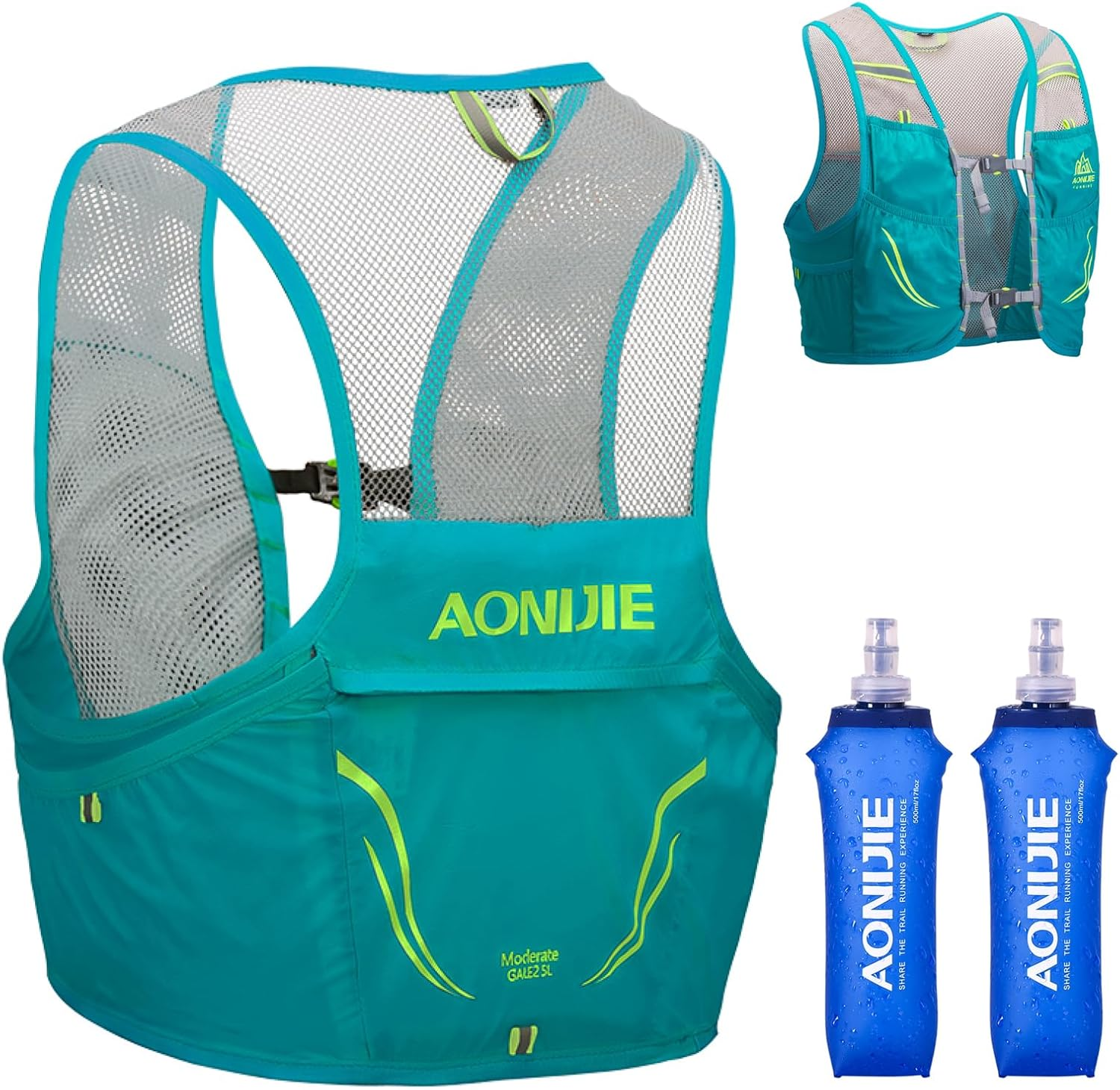 TRIWONDER 2.5L Ultraleicht Trinkrucksack, Laufrucksack F&uuml;r Marathon, Trail Running, Cycling image number 6