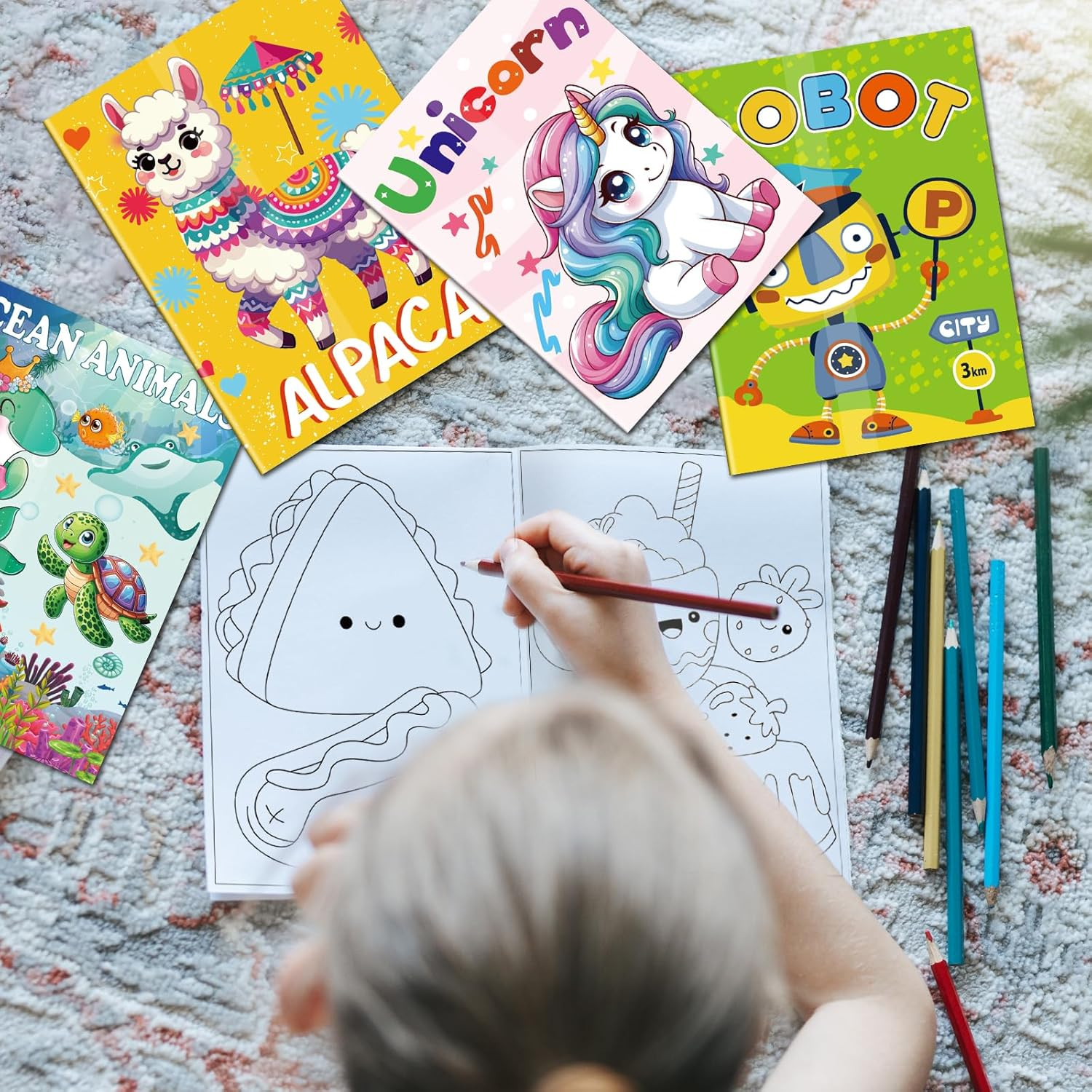 Elfew 24 Pack Colouring Books for Children Ages 2-4,4-8, Bulk Colouring Books, Kids Party Favour Gift,Mini Colouring Book Set for Goodie Bags Stuffer Fillers image number 2