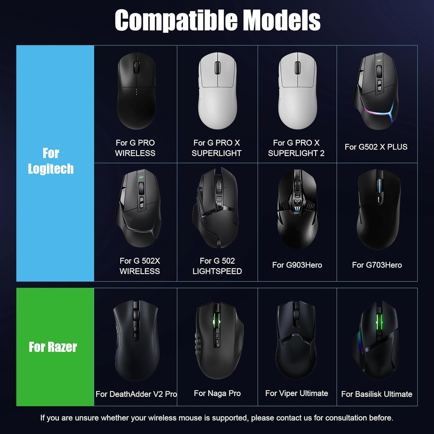 For Logitech G Pro Wireless Gaming Mouse Charging Dock RGB Compatible with Logitech PRO X Superlight 2 DEX(2024), G PRO X Superlight 2(2023), G502X Lightspeed, for Razer Wireless Mouse