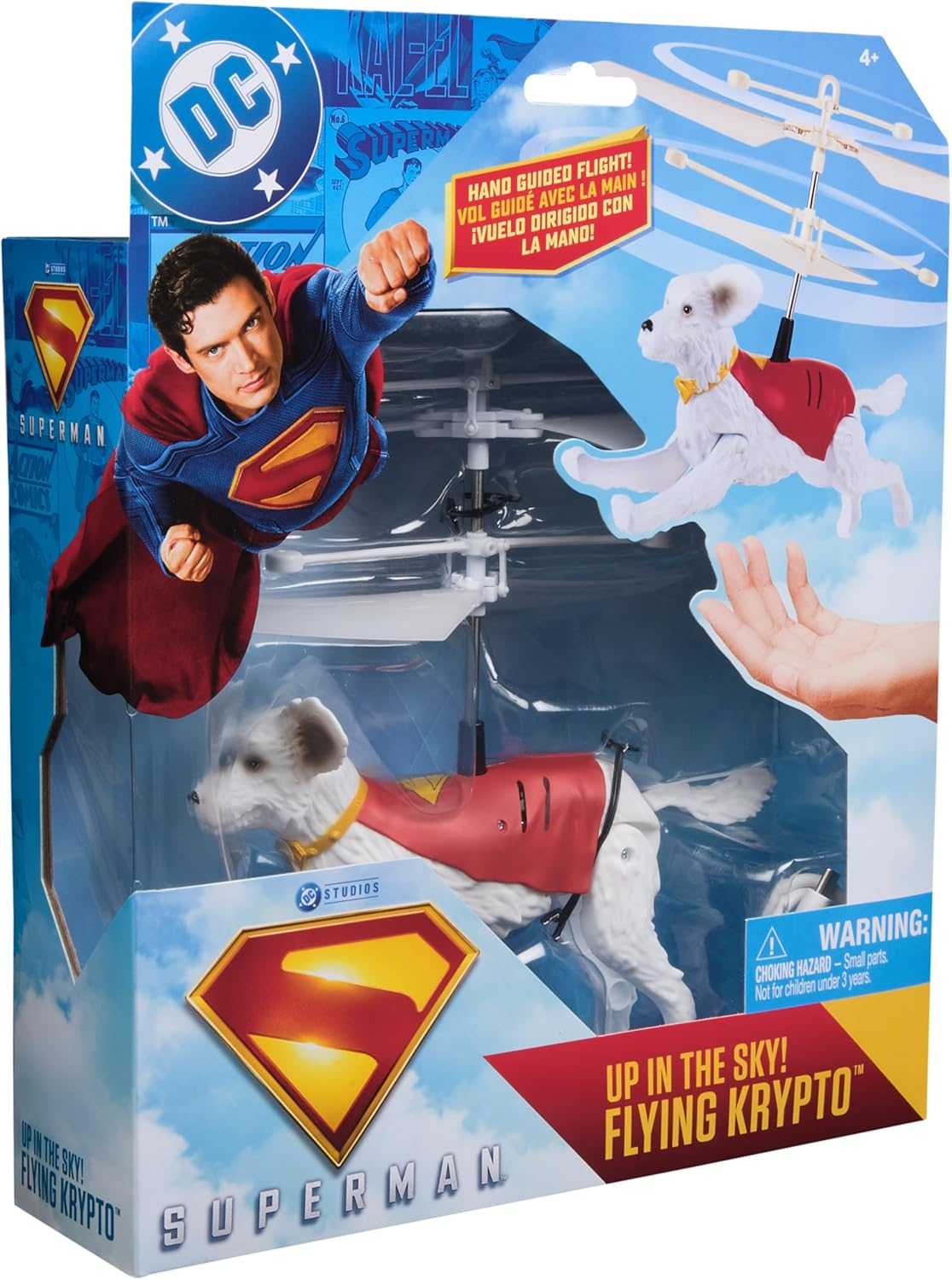 DC Comics, Superman up in the Sky! Flying Krypto, RC Toys and Remote Control Toys for Kids, 19-Cm Hovering Superdog, for Ages 4 and Up image number 3