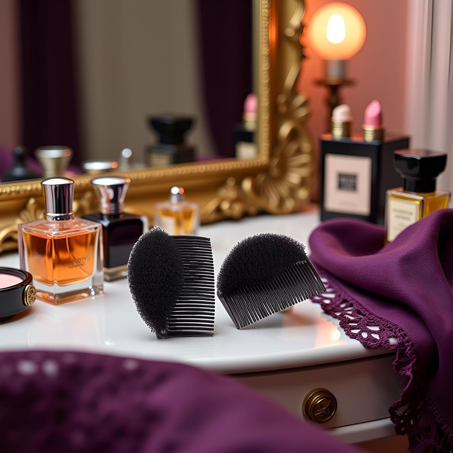 2 Pcs Black Hair Volumizer Clip Bump It up Volume Hair Base Styling Clip Braid Insert Tool for Women'S Beehive Hairstyle and Crown Shapers Hair Accessories image number 4